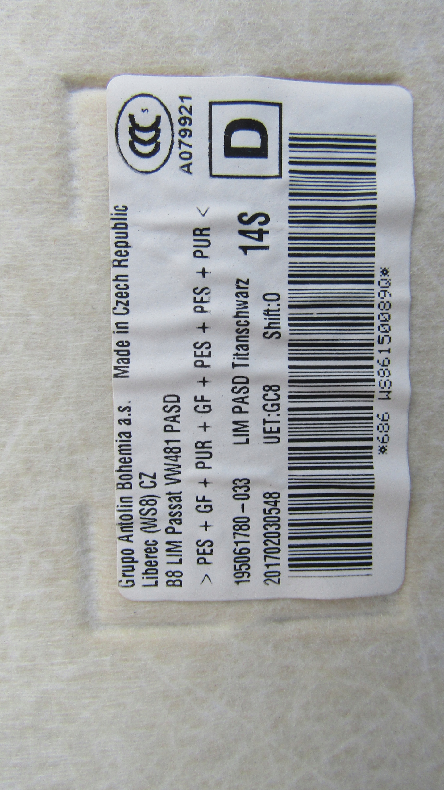OEM 3G5867501J Teto para VW Passat B8 Sedã image 4