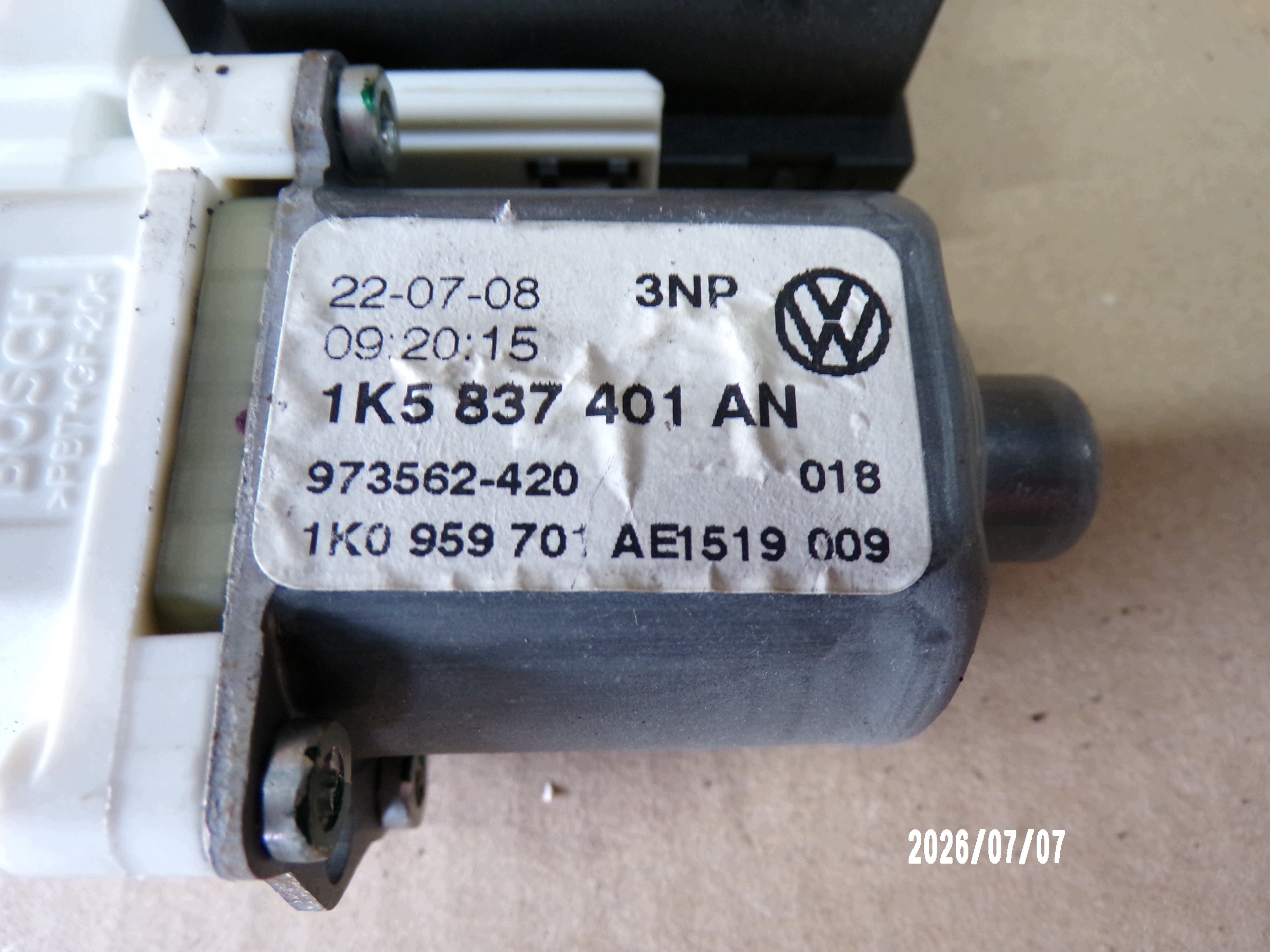 SEAT Toledo III vänster framfönsterregulator OEM 1K0959793P image 7