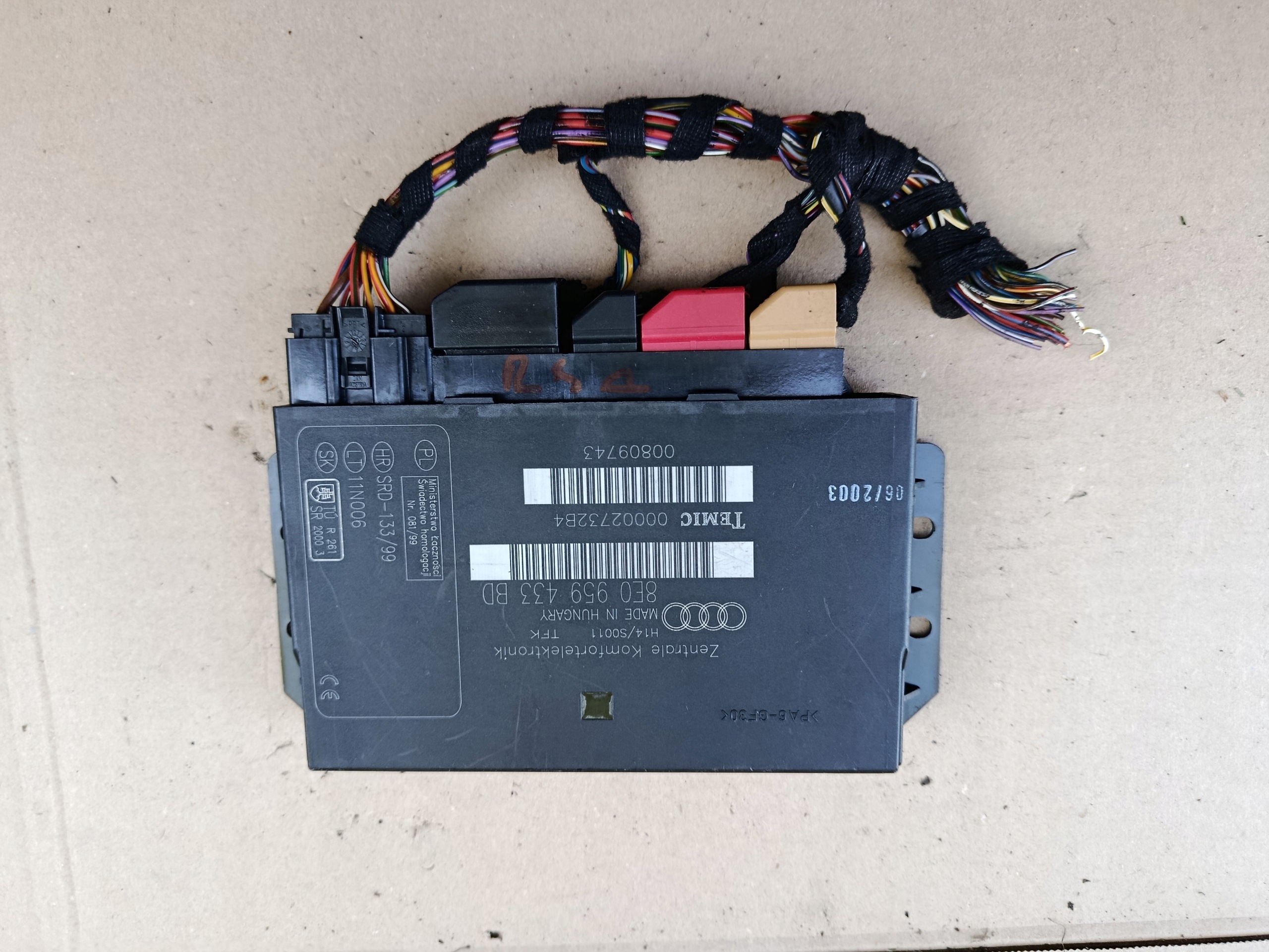 Módulo Conforto OEM 8E0959433BD para Audi A4 B6 B7 image 2