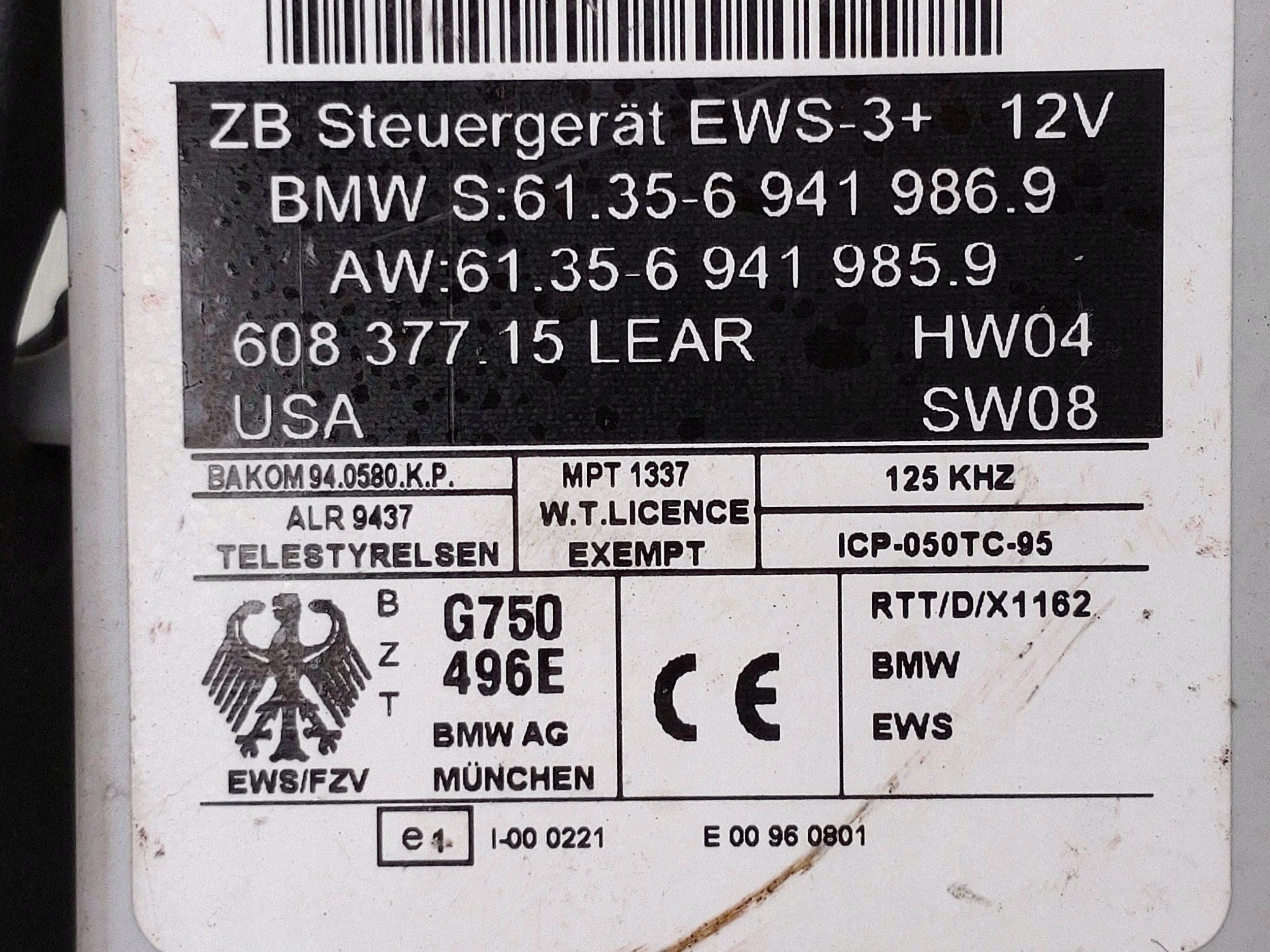 Module Immobilisateur BMW OEM 6941986 pour X5 E53 image 4