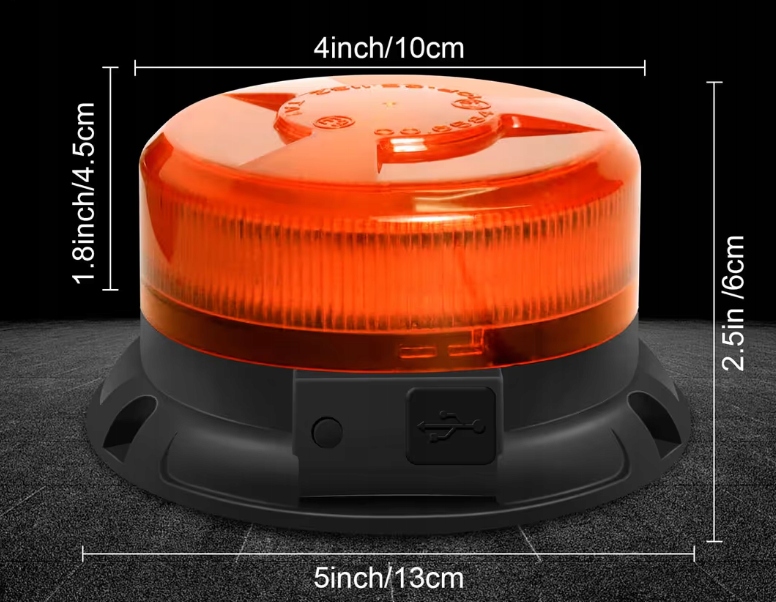 Lampe LED Avertissante 12V/24V Rotative Aimantée image 3