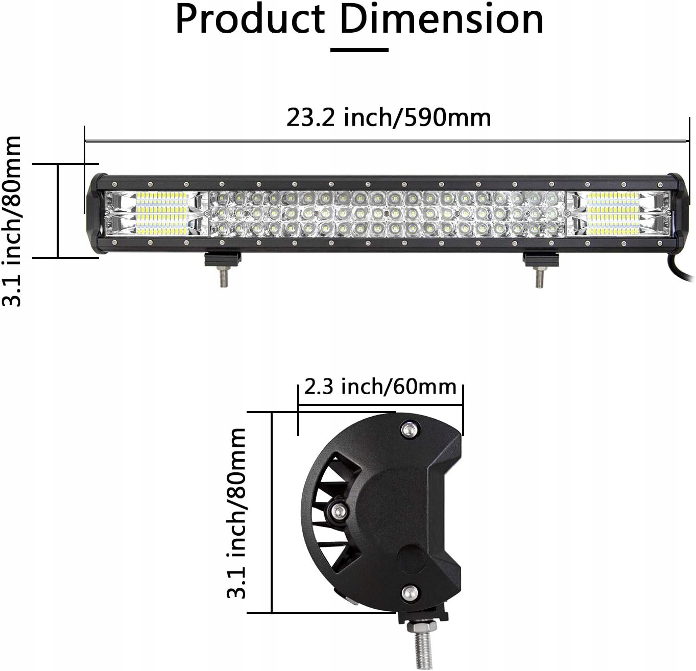 Skyworld 23" LED-valolista 59 cm 324 W käytetty