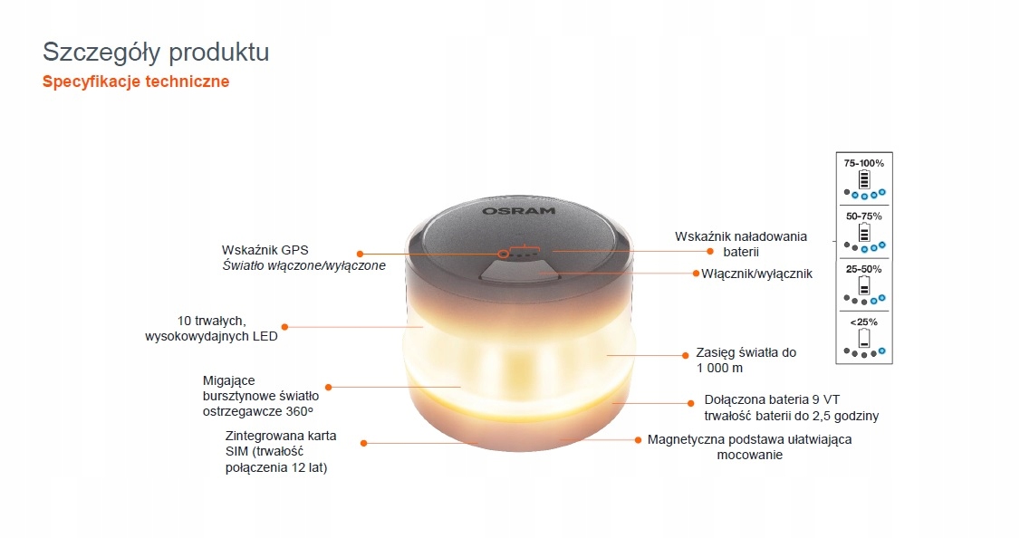 Osram LEDSL105 Varoitusvalo, Käytetty image 3