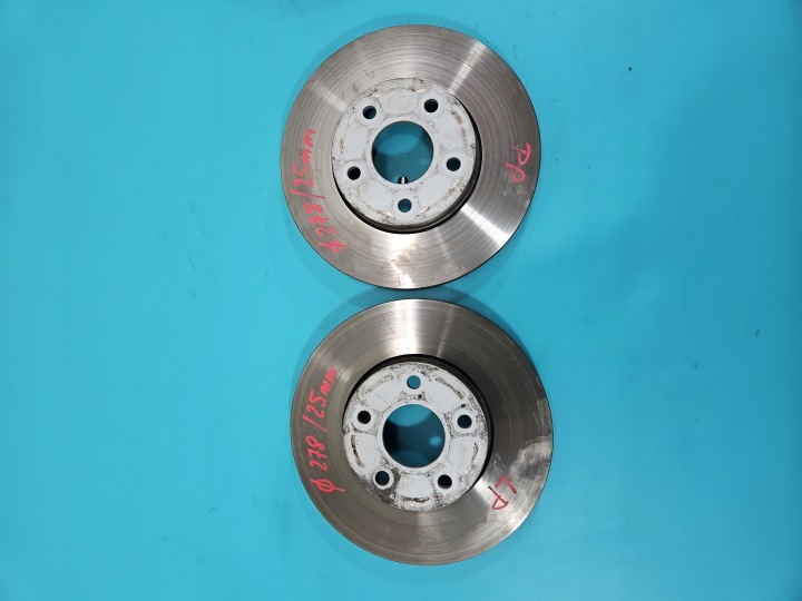 Disques de frein avant plaquettes diamètre 278mm épaisseur 25mm, 2 éléments, Ford