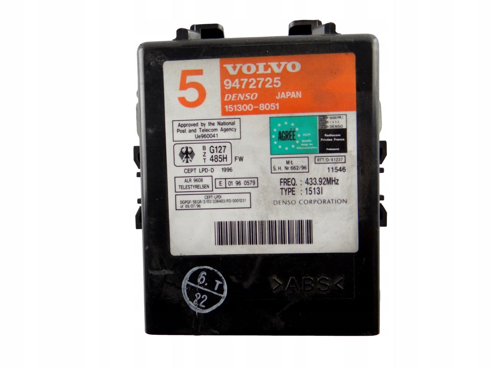 Volvo C70 immobilizer moduuli 9472725 image 2