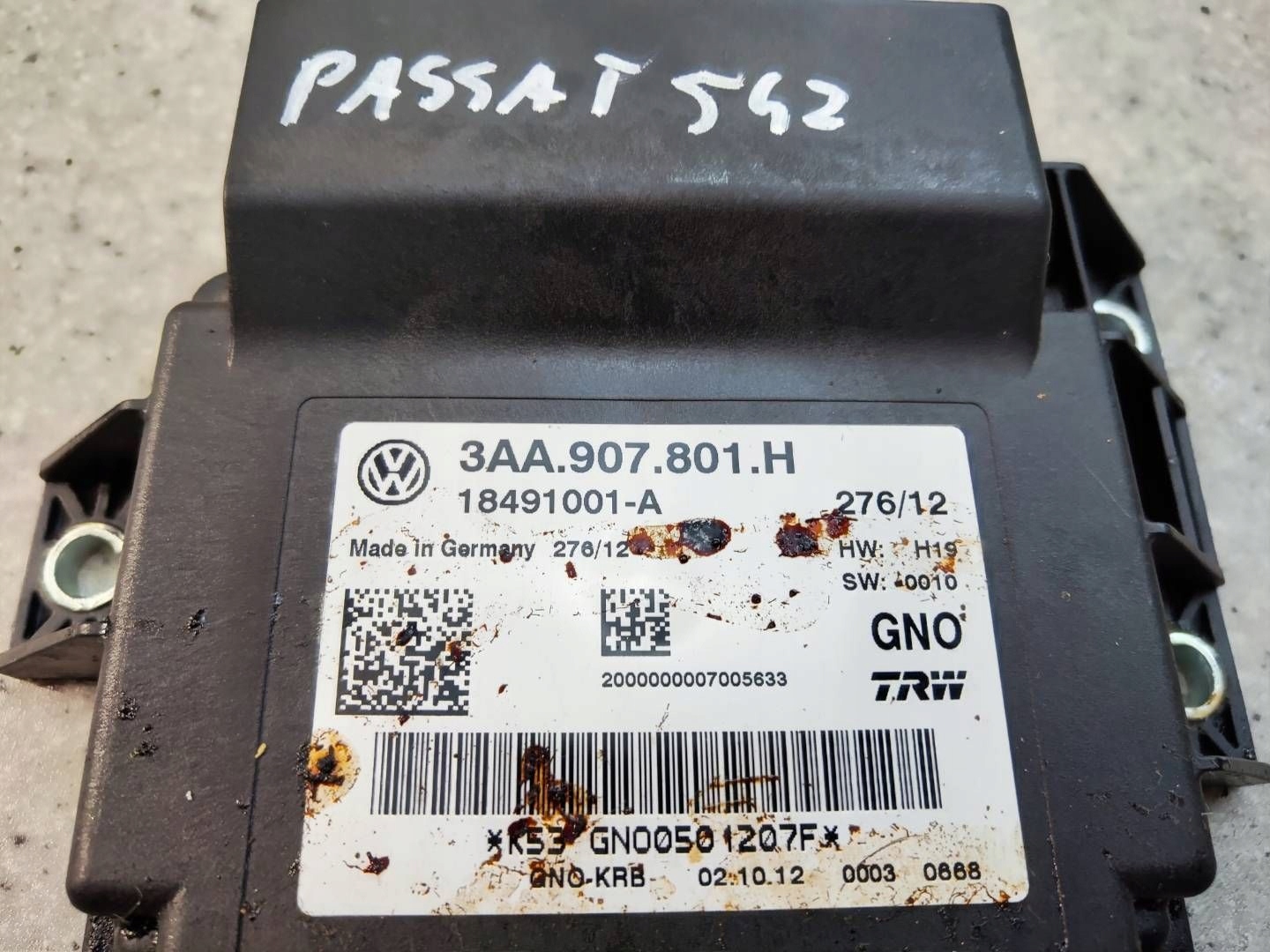 Used Handbrake Module VW Passat CC B7 B6 3AA907801H