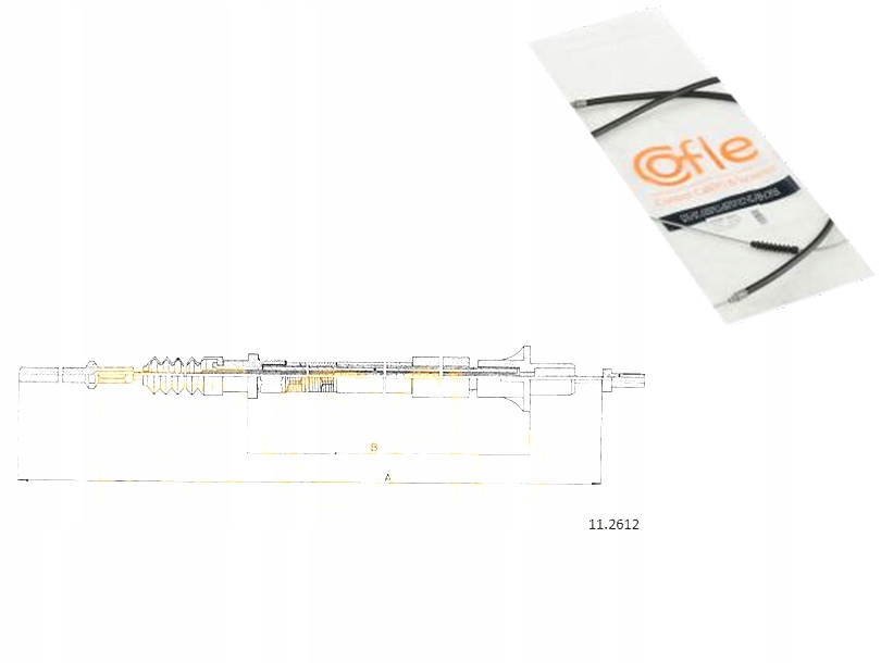 Cofle 11.2612 Clutch Control Cable, Used image 4