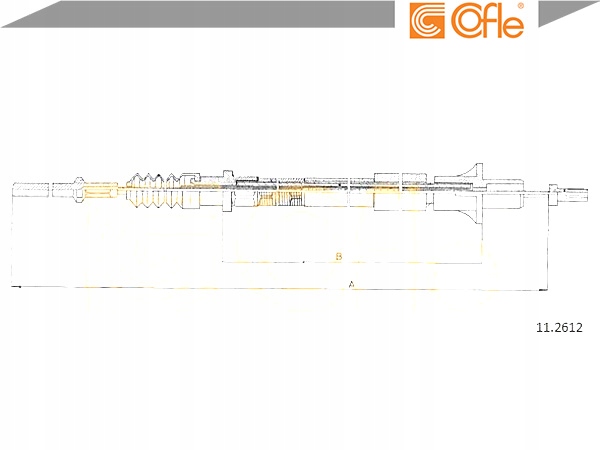 Cofle 11.2612 Clutch Control Cable, Used image 7
