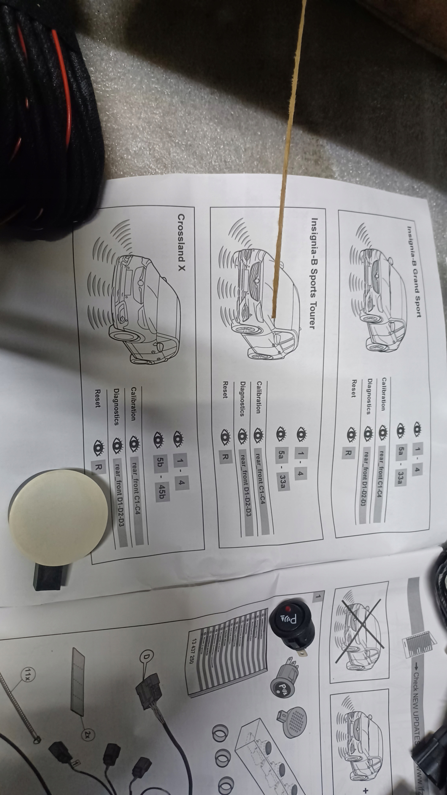 Vetokoukun sähköjohtosarja Opel Insignia B