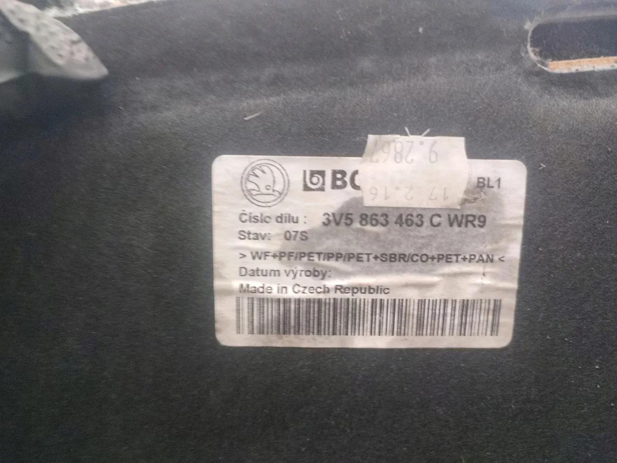 Revestimiento Maletero Skoda Superb III MM_3V5863463C 2015-2019 image 3