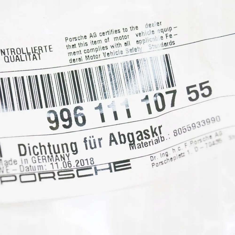 Junta Coletor Escape Porsche Boxster 986 2.7 99611110755 image 7