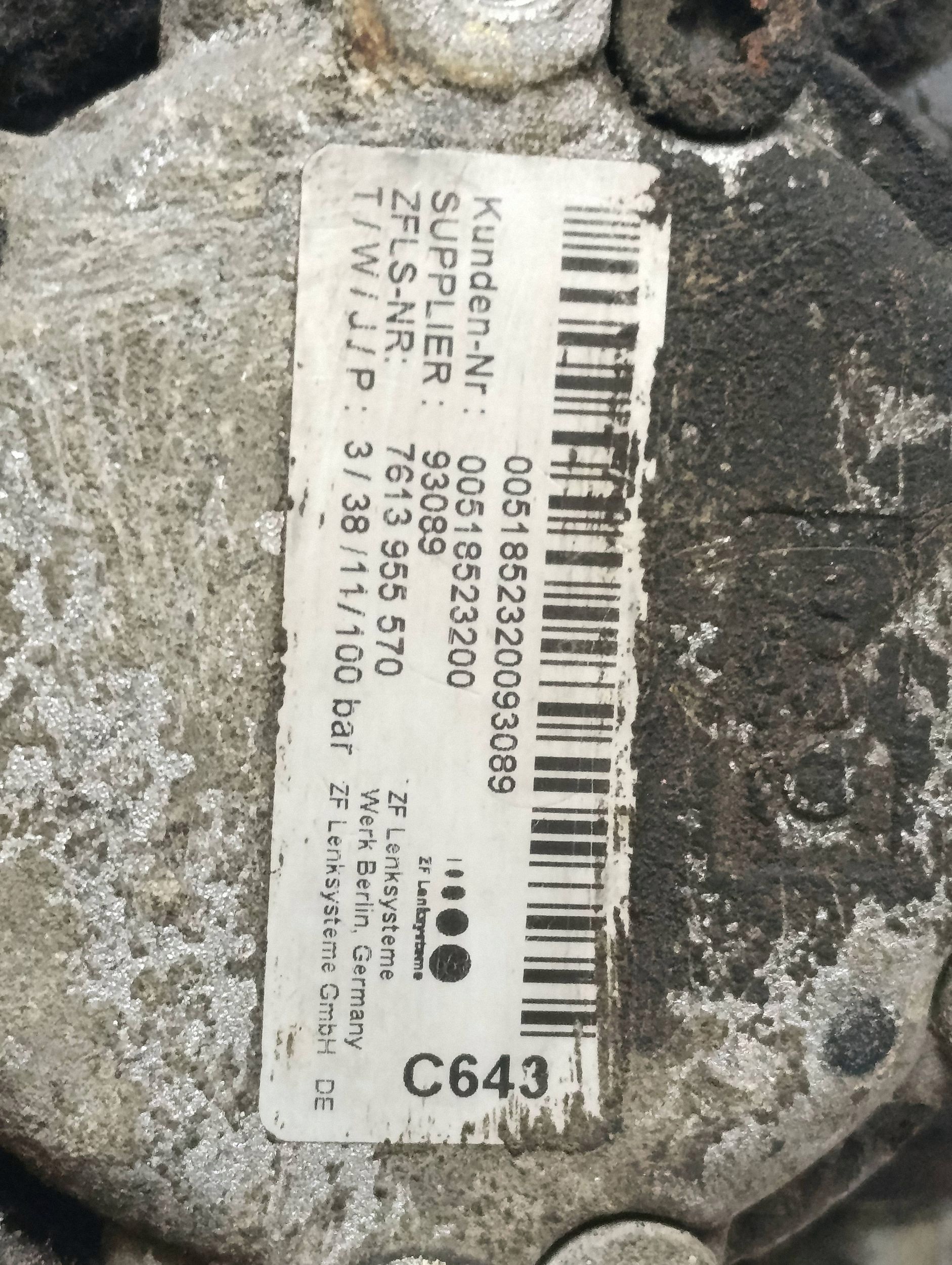 Ohjaustehostimen pumppu Fiat Doblo II Opel Combo D 1.6 MJ 00518523200 image 4
