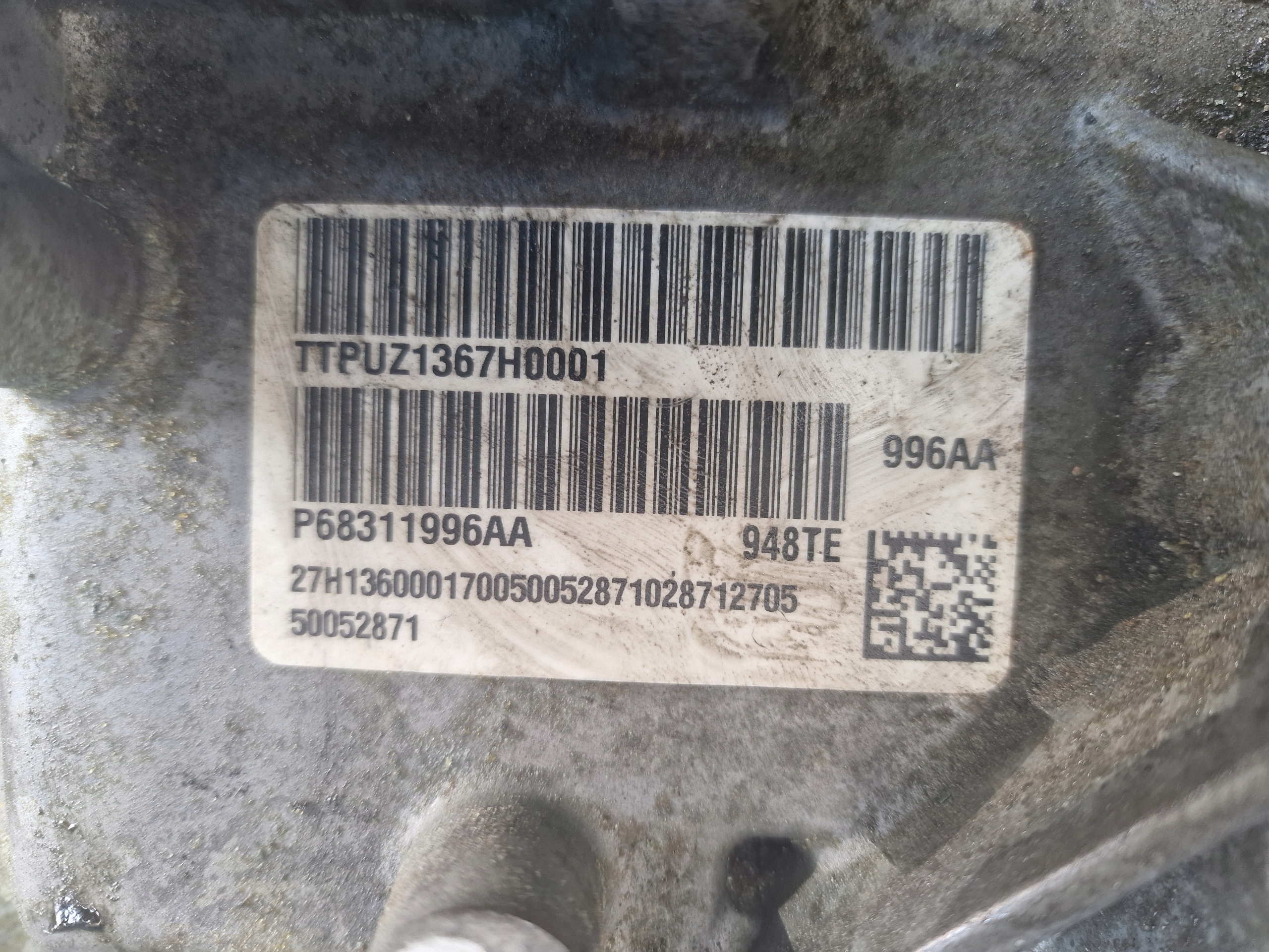 Taka-akselin kotelo 948TE 9HP48 CHRYSLER PACIFICA 3.6 p68311996aa osat image 3