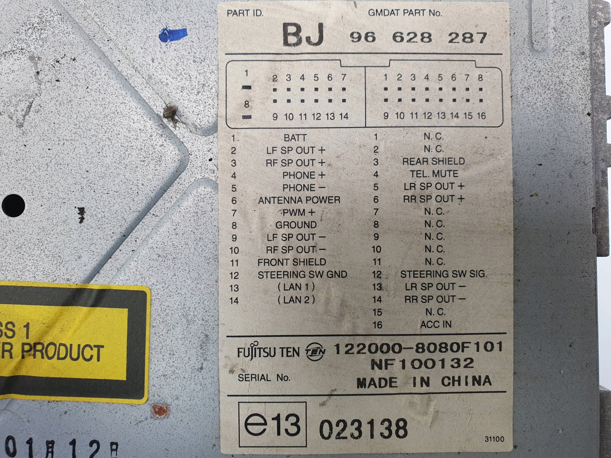Rádio 96628287 Chevrolet Epica image 3