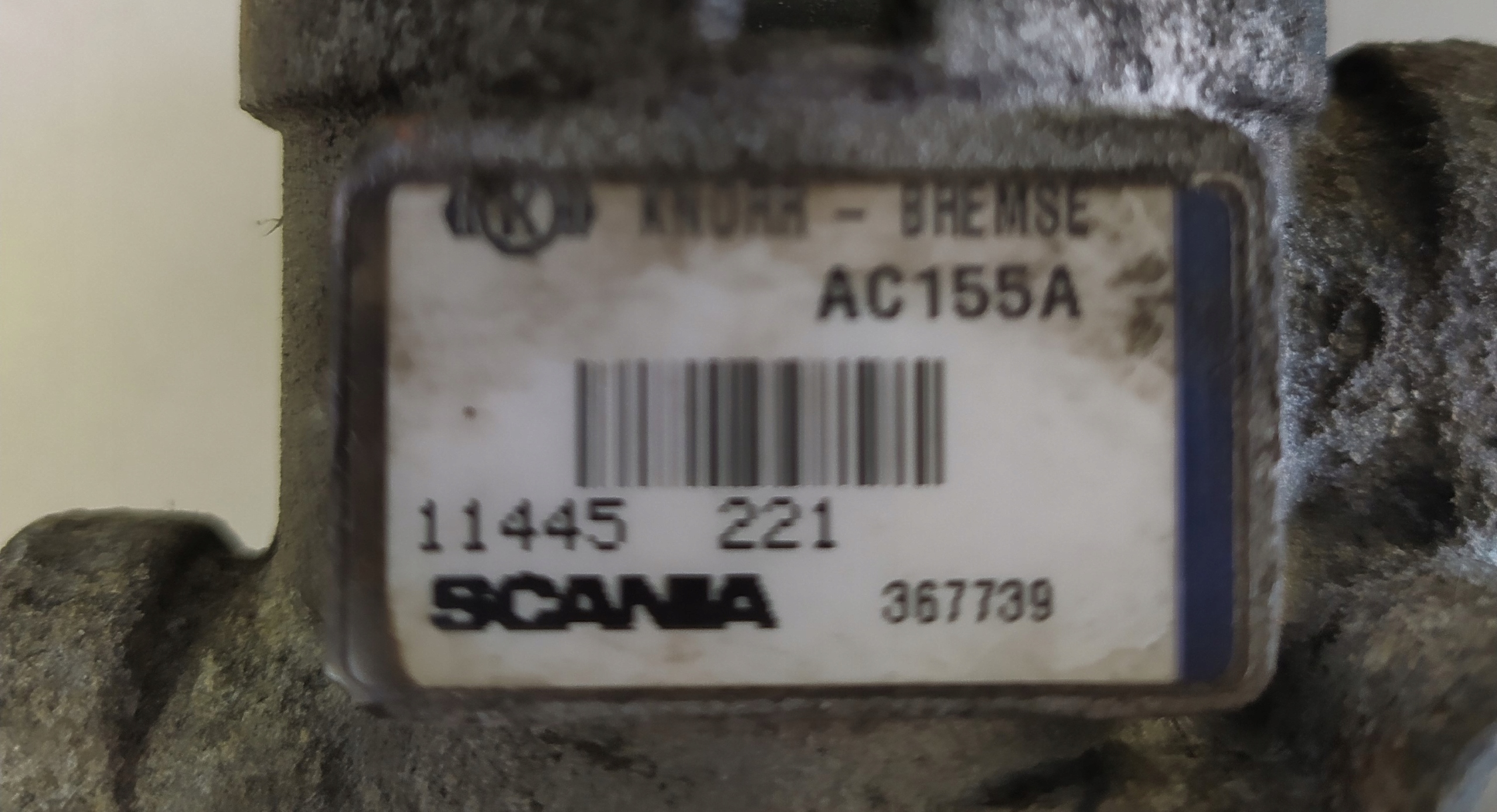 SCANIA Soupape de réduction Knorr-Bremse AC155A 1371429