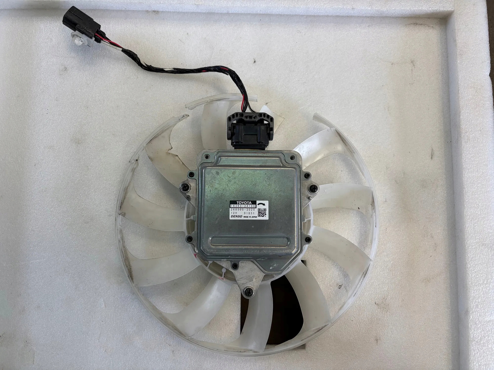 Moteur ventilateur diffuseur Lexus 1636324100 2.0L hybride 2019 image 2