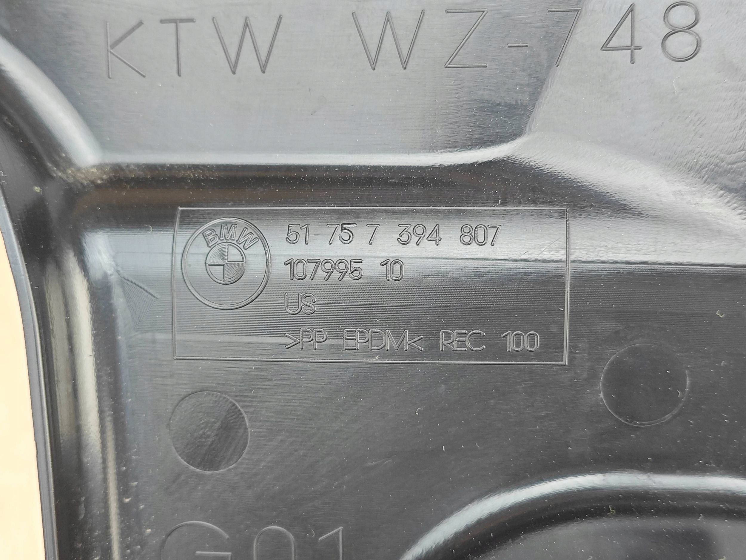 BMW X3 G01 X4 G02 Cache-crémaillère Set 7394807 image 4