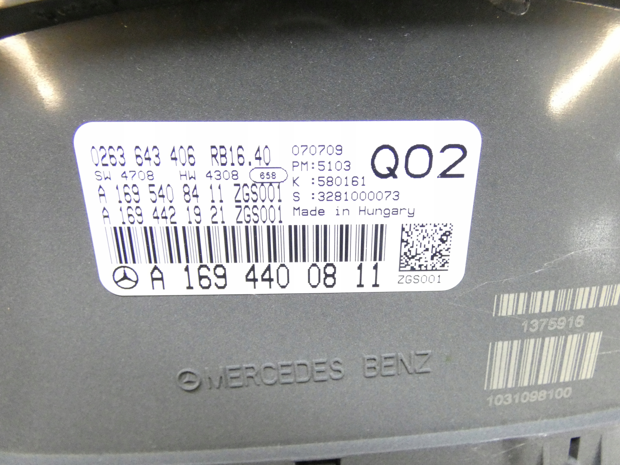Klokken teller Mercedes A-klasse W169 2.0 CDI 04-12 A1694400811 302k image 7