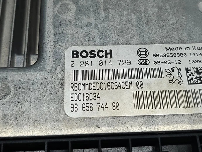 2009 Citroen C4 Picasso ECU 1600HDI 9665674480 image 4