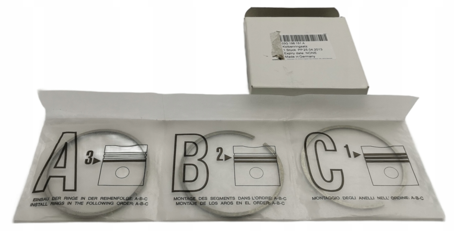Jeu de segments de piston VW Passat B5 03G198151A image 2