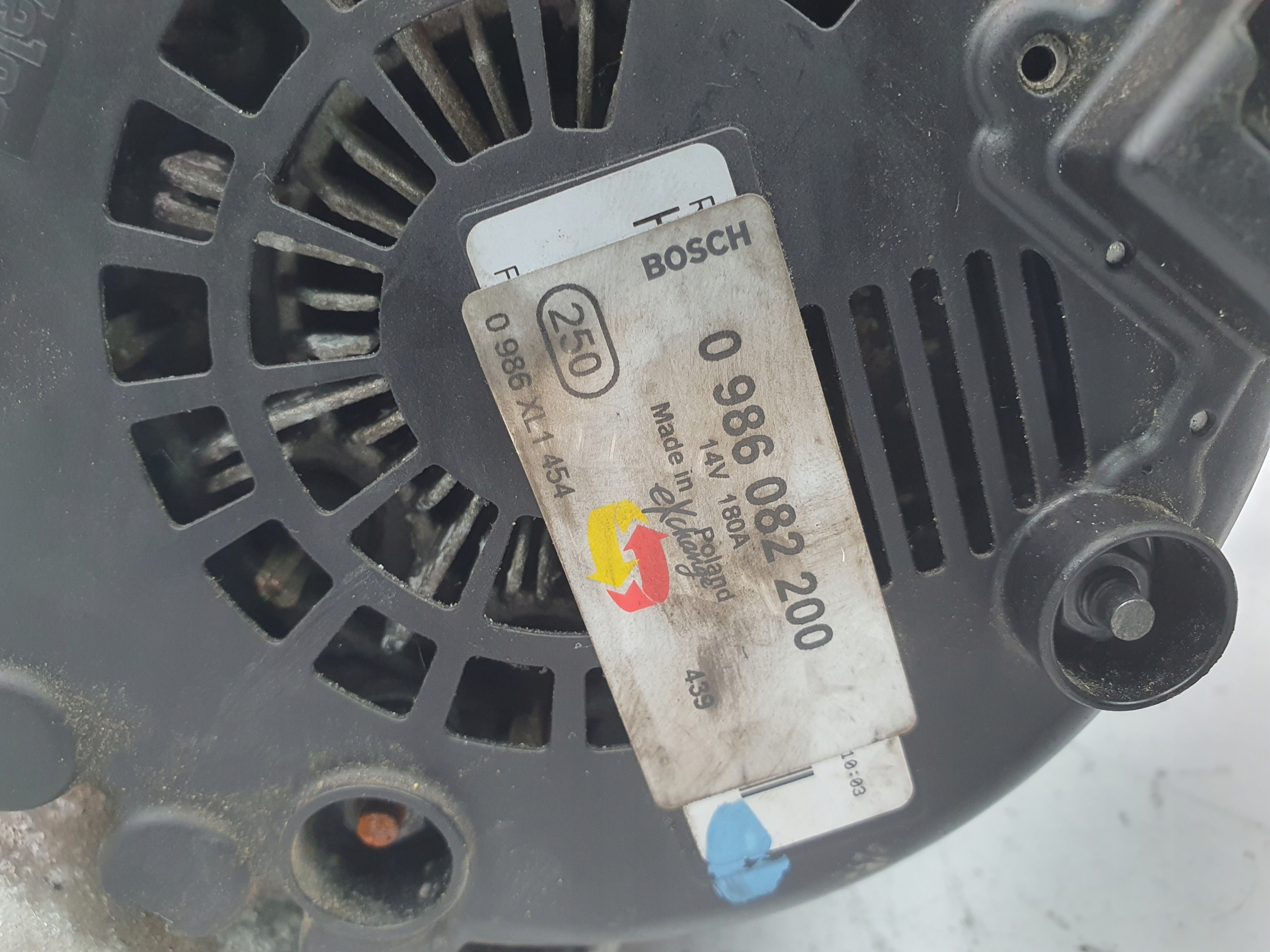 Alternateur BMW E60 E61 E87 E90 E91 2.0 D Valeo 0986XL1454-961 image 9