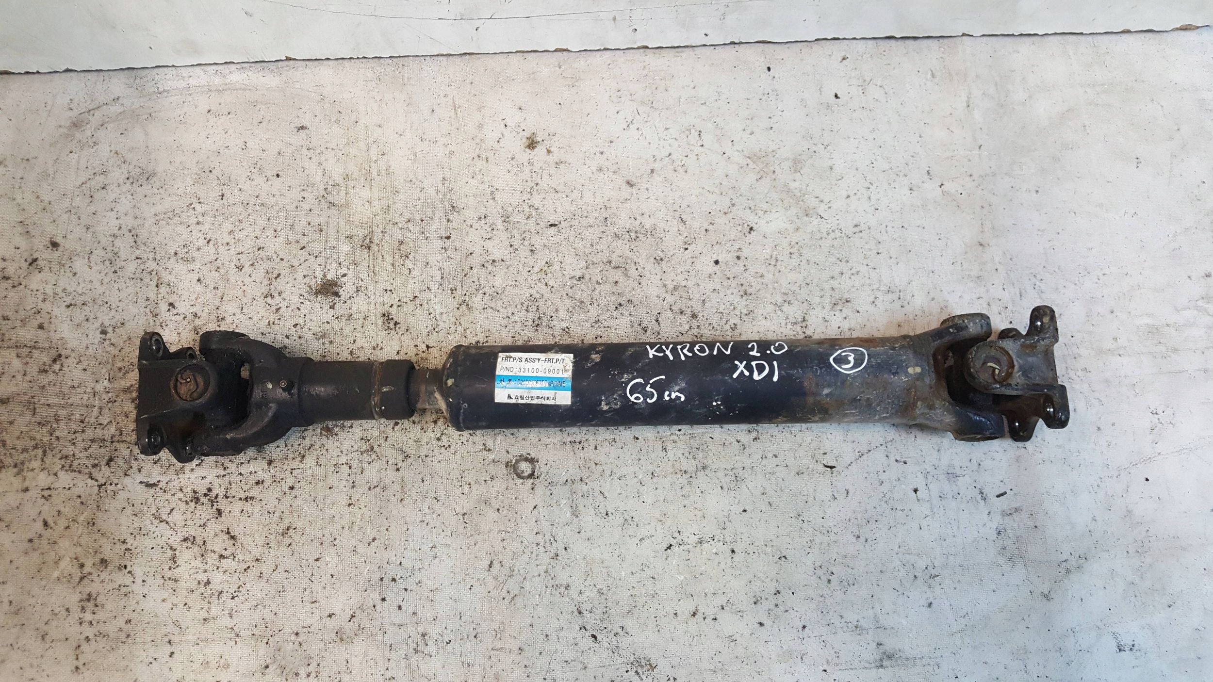 Eje de transmisión delantero corto 3310009001 65cm SsangYong Kyron 2.0 XDI 05-