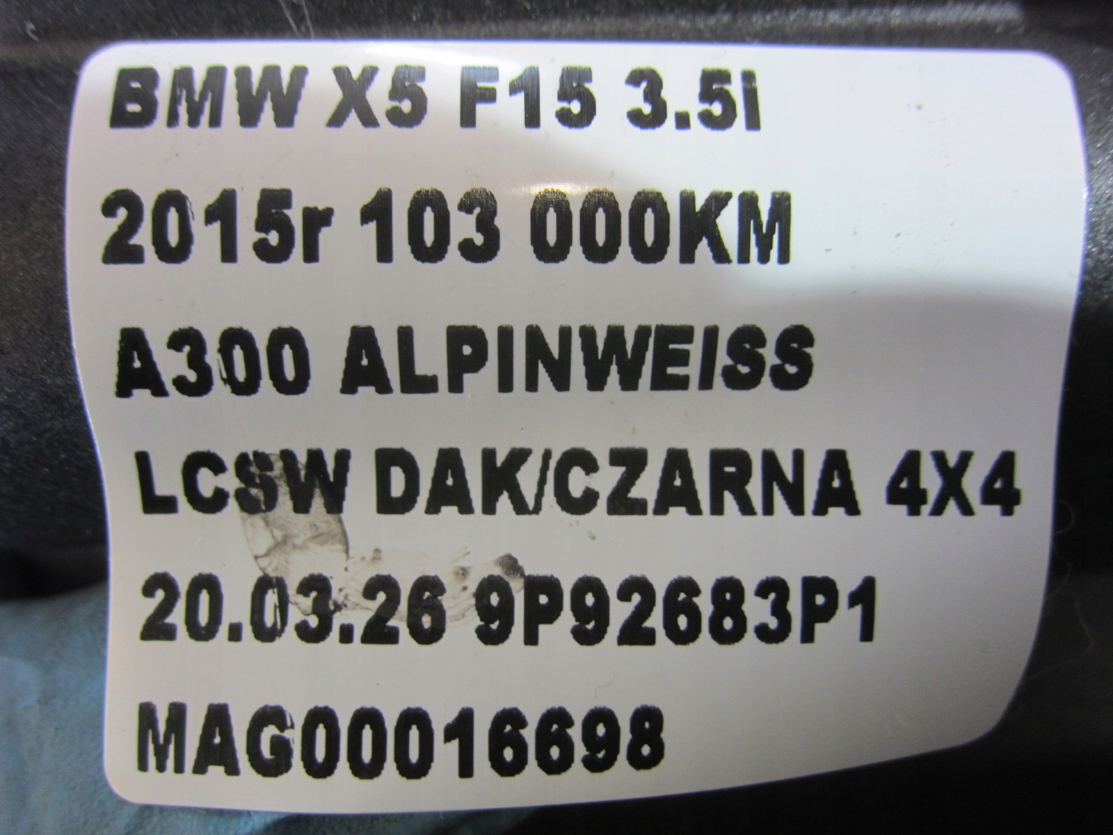 BMW X5 F15 F85 F16 Frontstromverteiler B+ vorne 9285503 61149285503 image 8