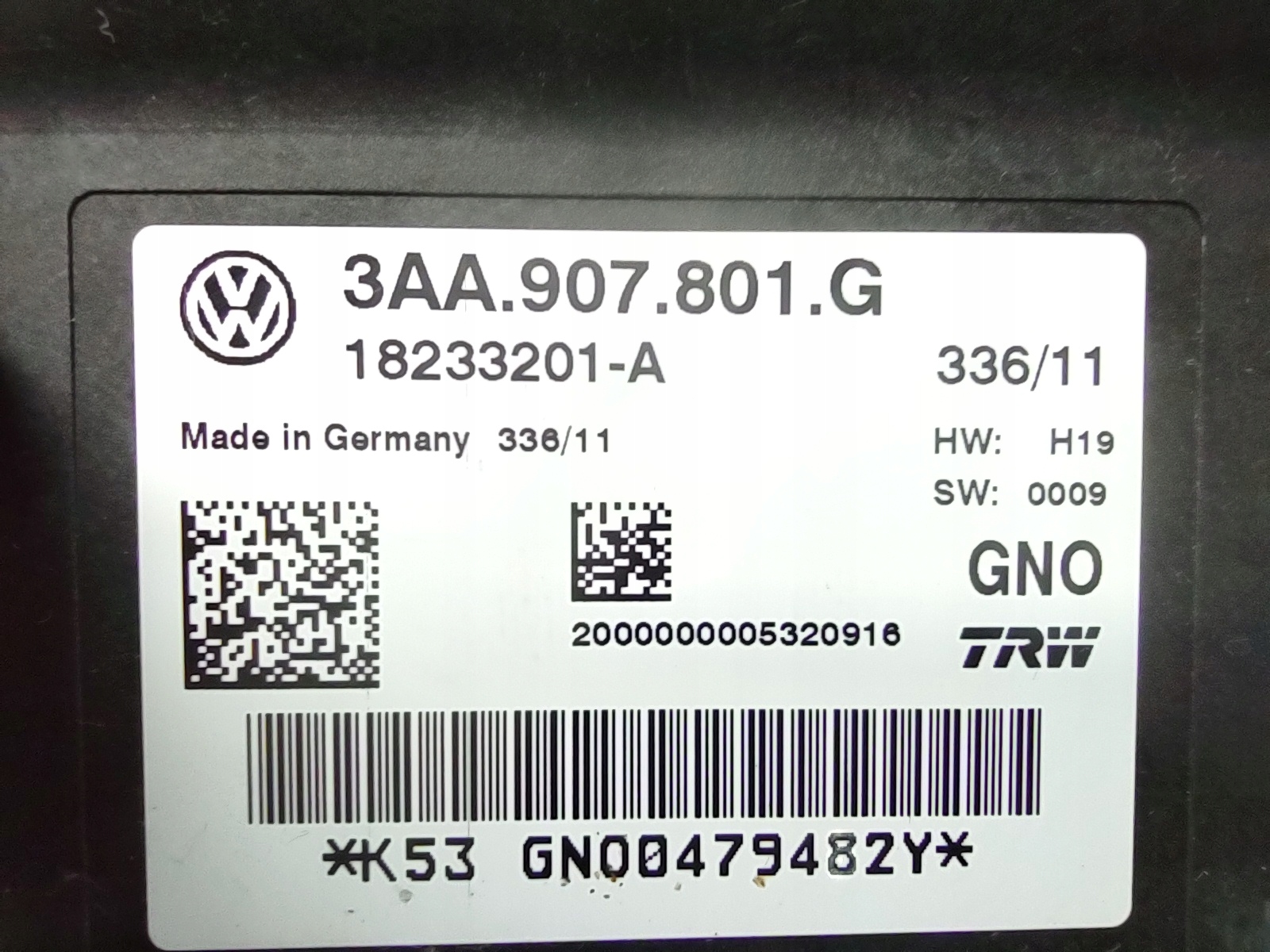 Elektronische parkeerremmodule 3AA907801G VW Passat B7 CC Alhambra 2011 origineel image 3