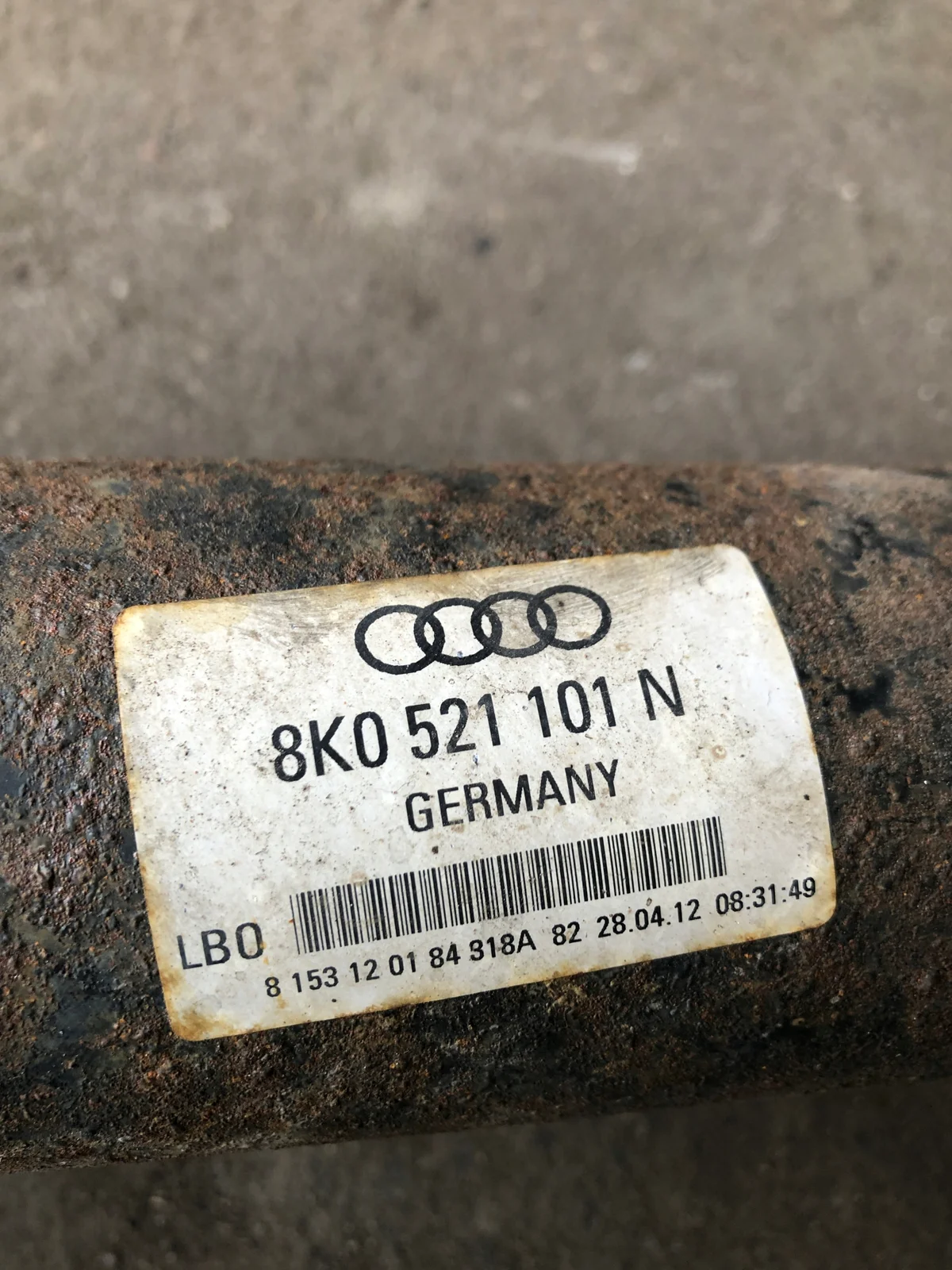Audi A4 B8 A5 Antriebswelle 8K0521101N image 6