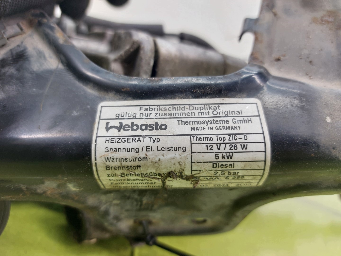 Mazda 6 2004 Aquecimento Webasto OEM RF5C209A0 image 6