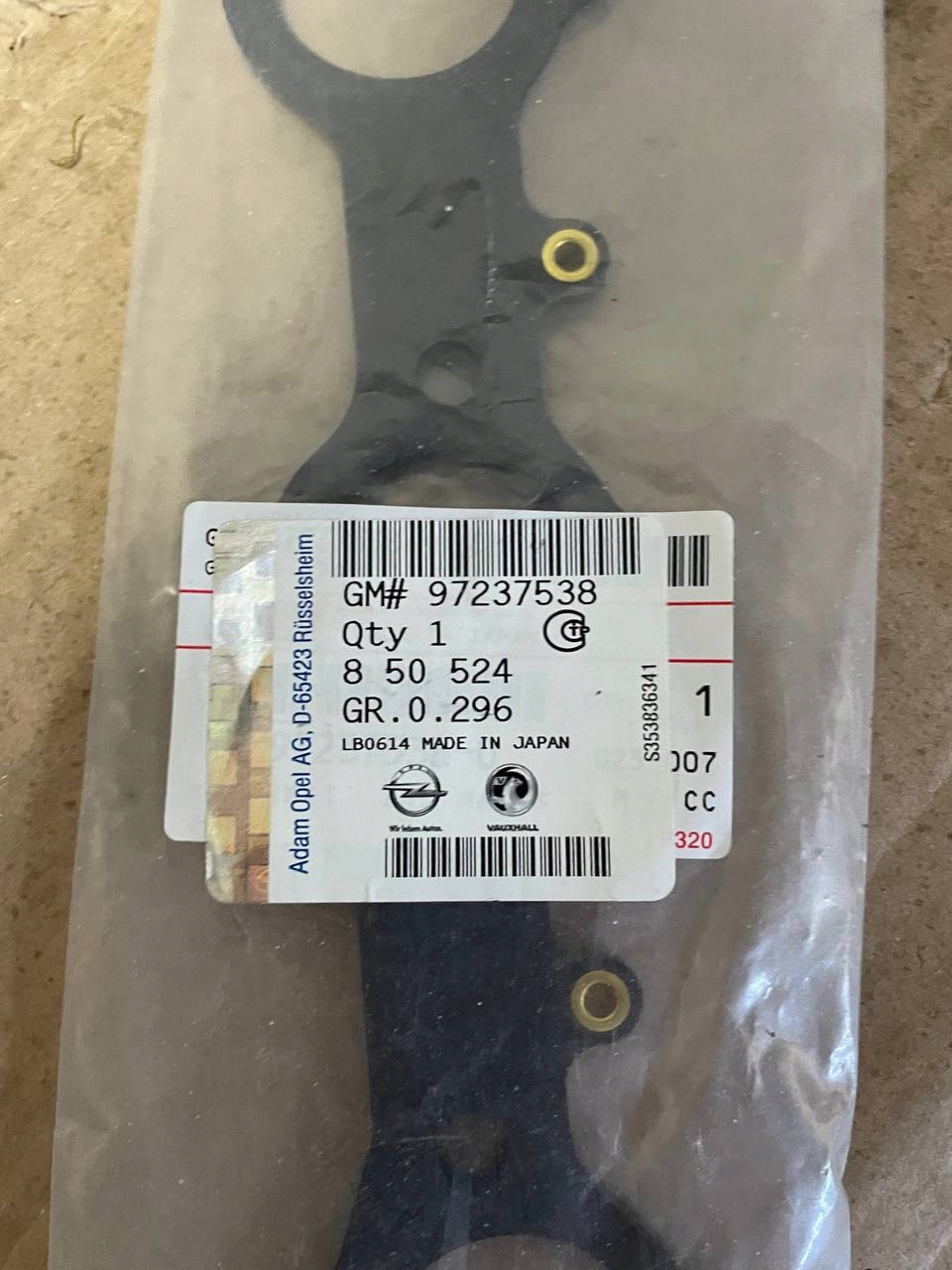 Intake Manifold Gasket 3.2/3.5 97237538A Opel Monterey B Trooper
