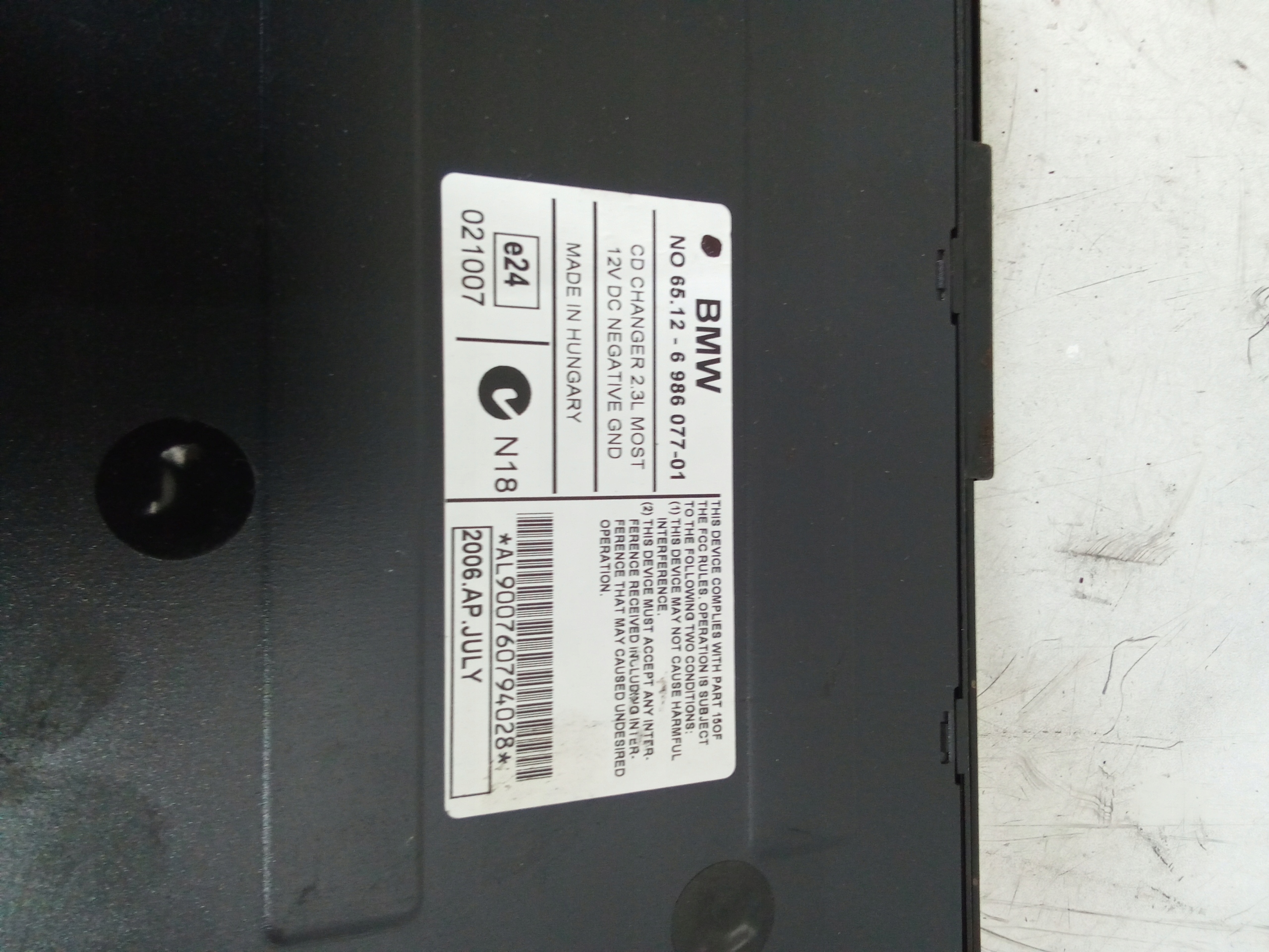 Trocador CD BMW E81 E87 E90 E92 Sem Magazine image 3