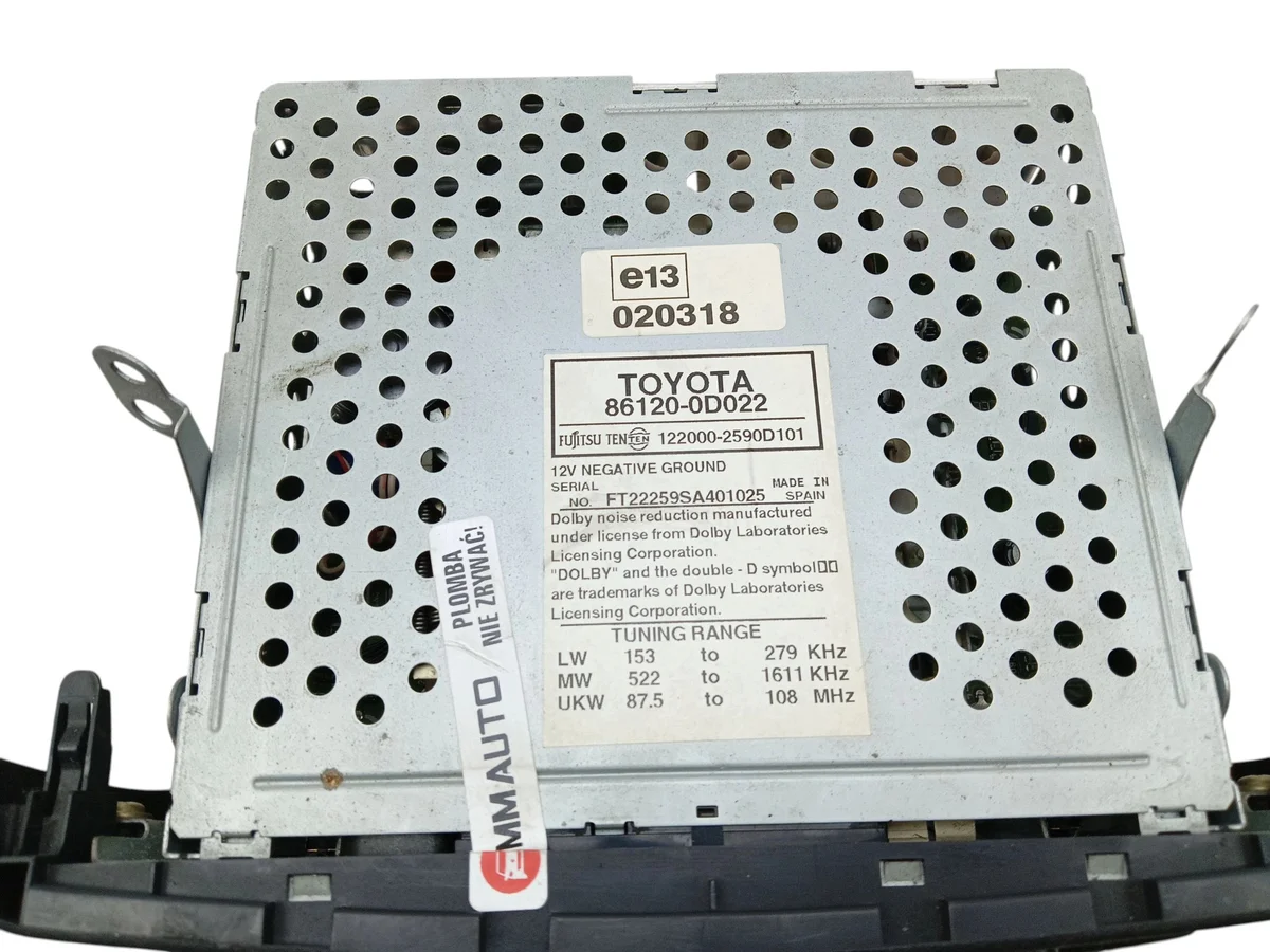Radio Yaris 86120-0D022 08601-00906 image 4