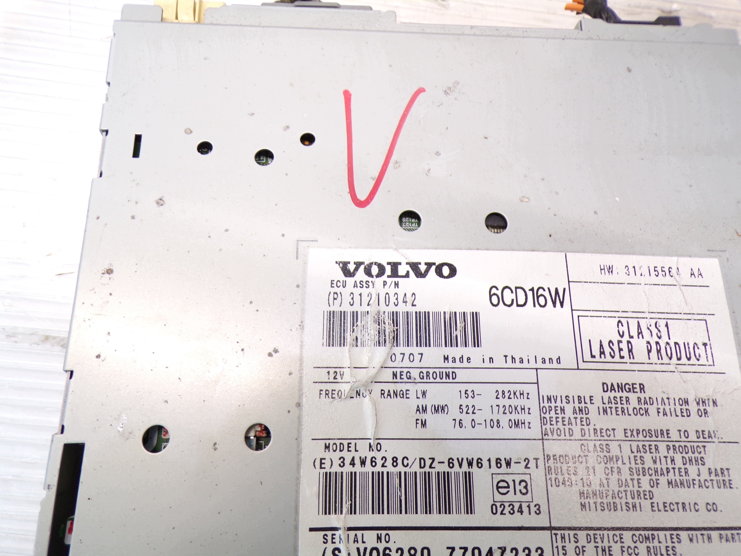 Rádio Navegação Volvo S40 V40 C70 II 31210342 image 3