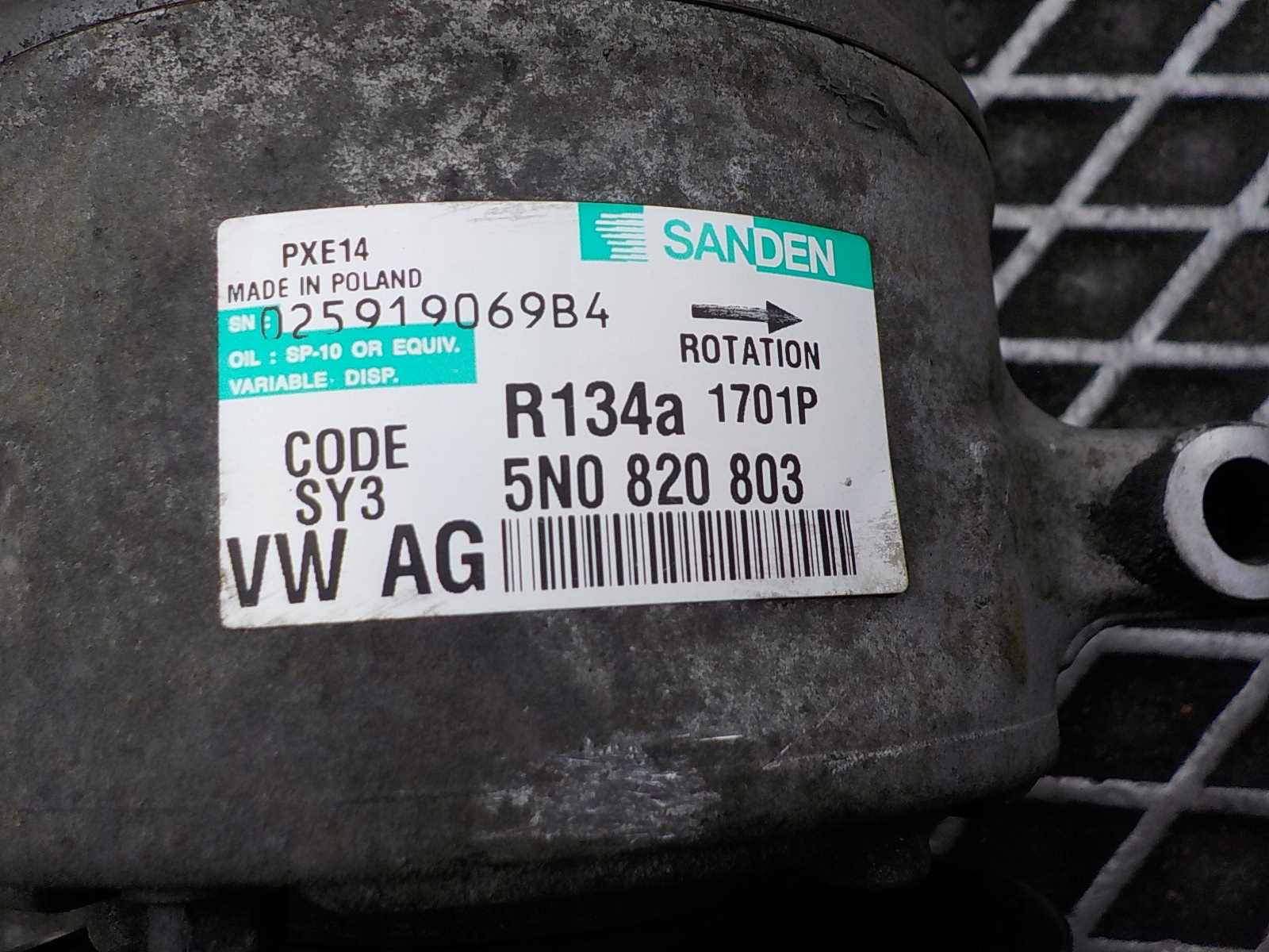 AUDI A3 II 8P 2.0 TDI ORG Klimakompressor 5N0820803 image 3