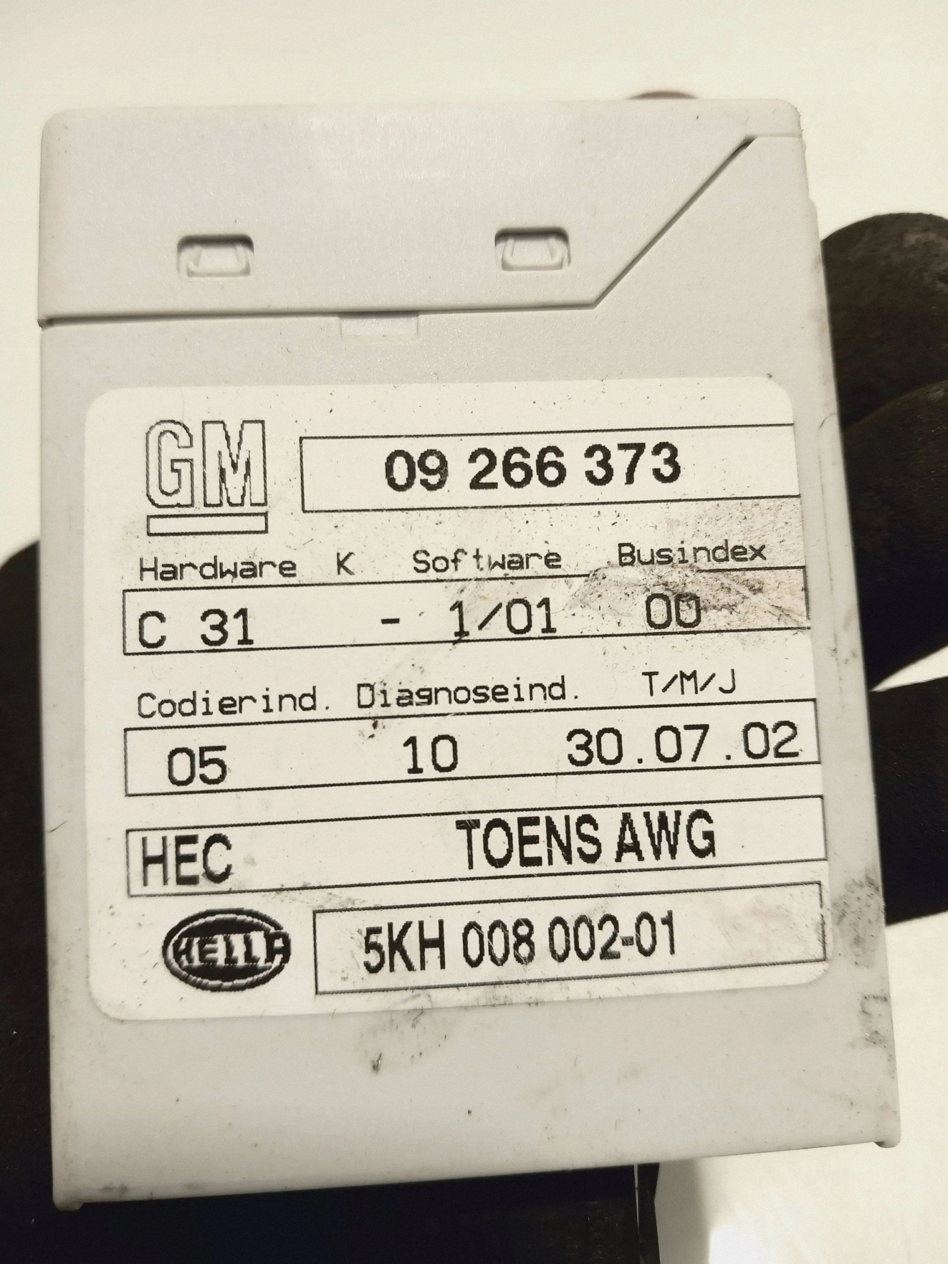 Module de régulateur de vitesse Opel Omega B2 09266373 image 3