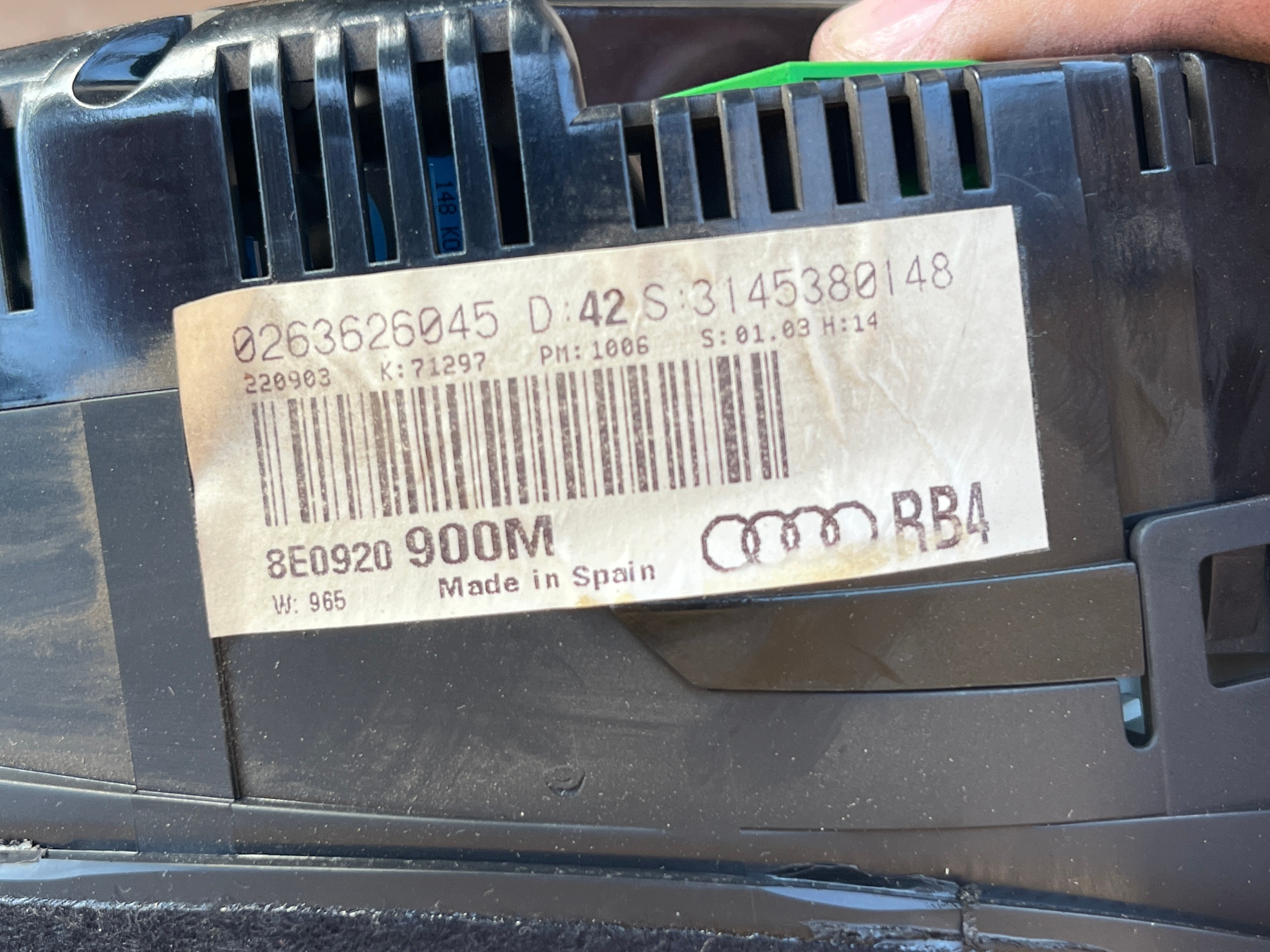 Relógio Painel Audi A4 B6 1.9 TDI 2000-2006 2.0 TDI 457 mil km image 4