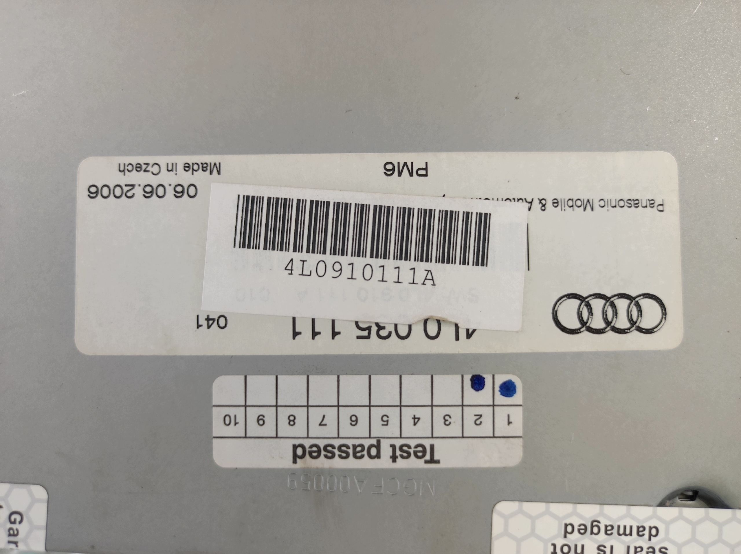 4L0035111 4L0910111A lecteur CD changeur AUDI Q7 4L 2005- A6 C6 A8 D3 image 7
