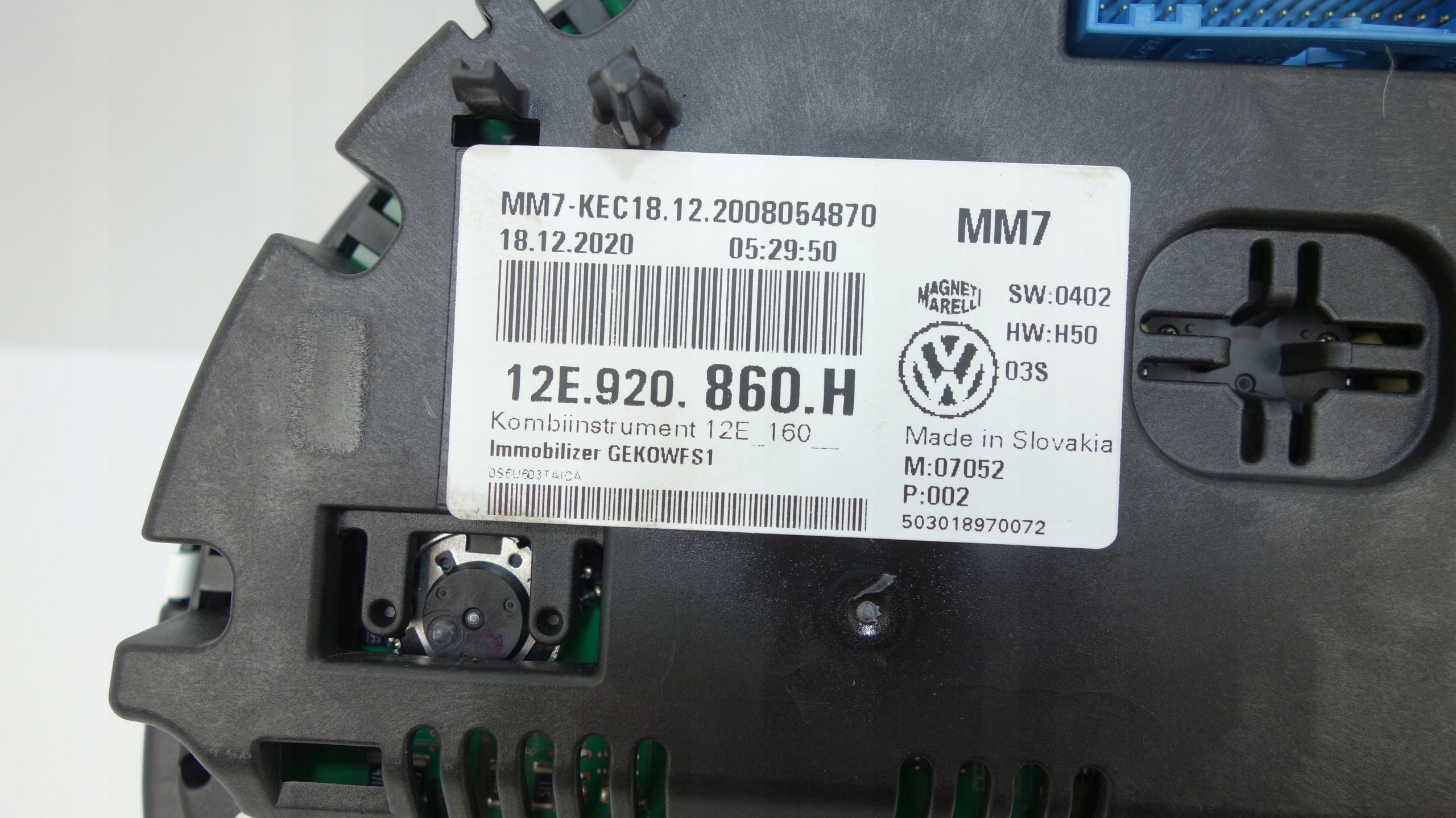 VW E-UP 2013- MÄTARE 0KM 12E920860H image 5