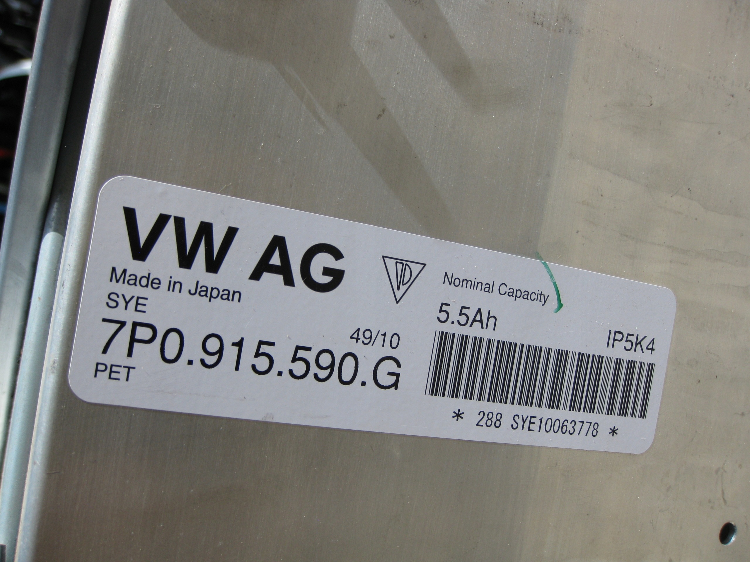 Batterie Porsche Cayenne II 92A 7P Hybrid 7P0915590G image 10