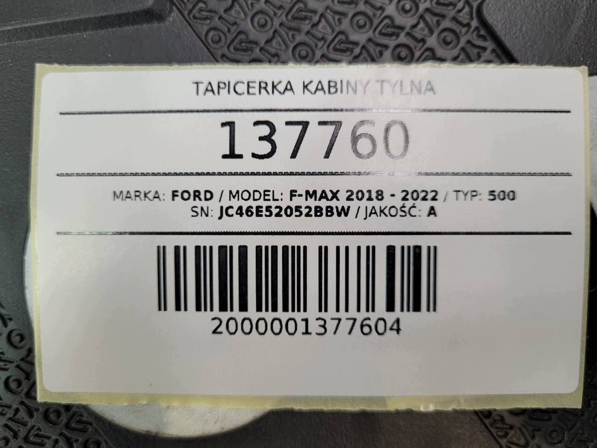 Panel trasero cabina Ford F-MAX JC46E52052BBW image 9