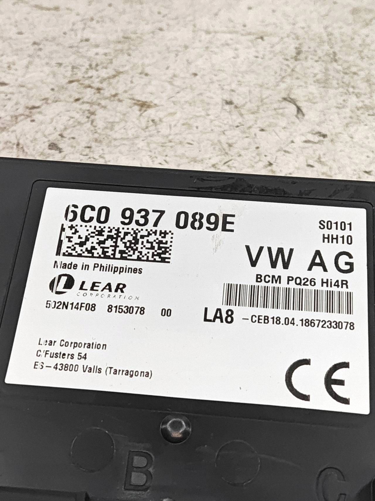 SKODA RAPID 1.6 TDI SPACEBACK Module Confort 6C0937089E image 3