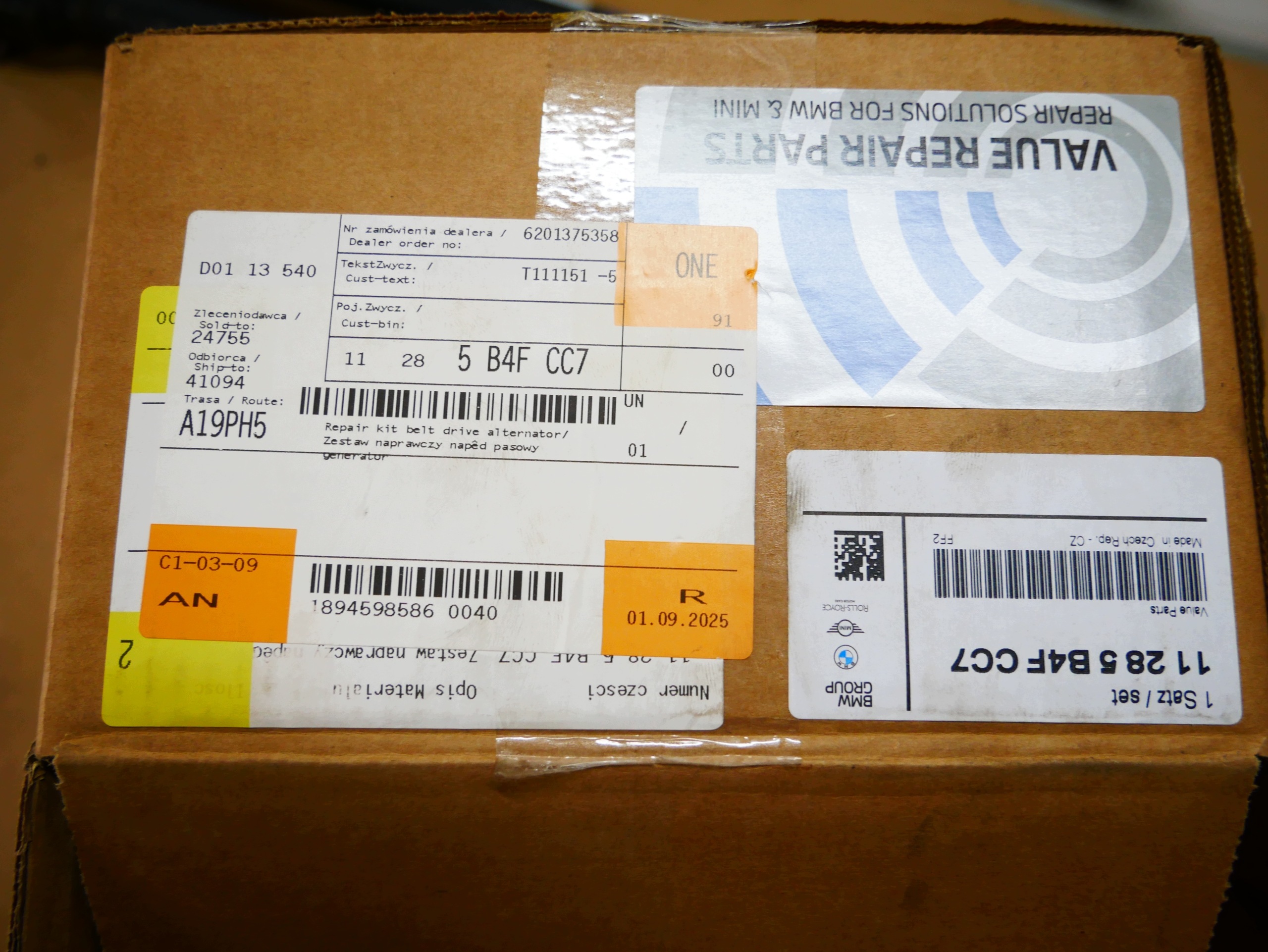 BMW G30 LCI 540dX B57R Riemen 8PK1122 Spanner Set Gebraucht image 8