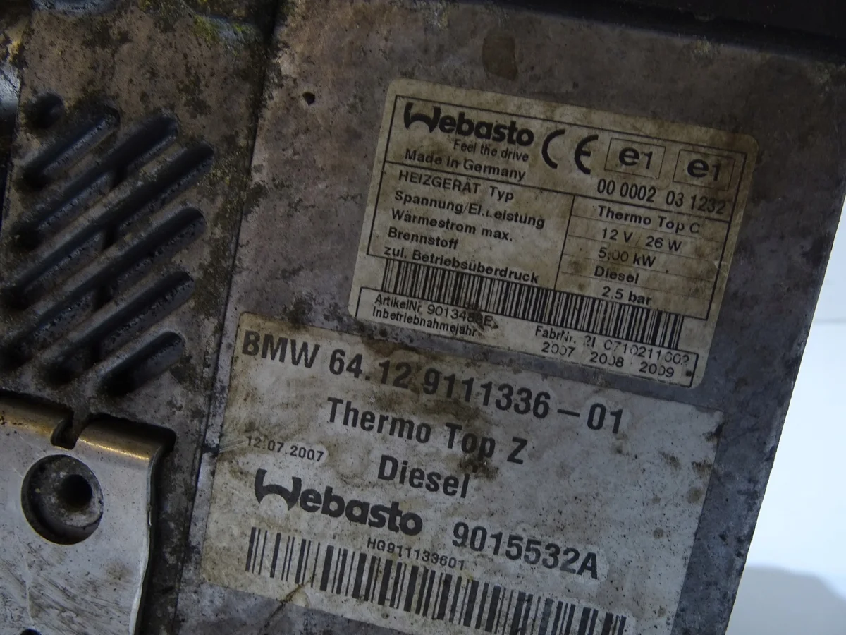 Chauffage auxiliaire BMW E65 E66 Webasto 9111336 image 3