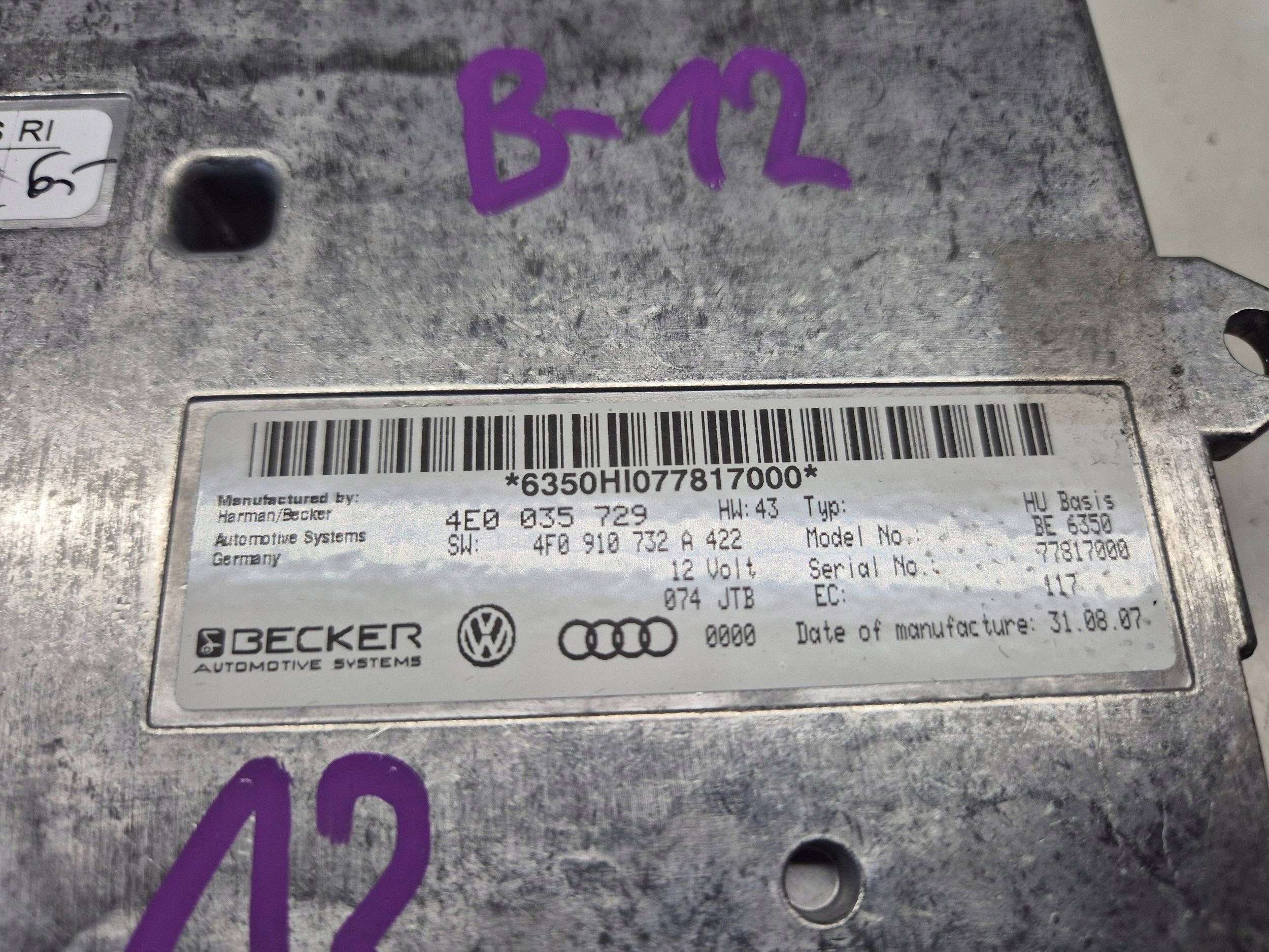 Audi A6 C6 4F Q7 4L MMI-moduuli 4F0910732A
