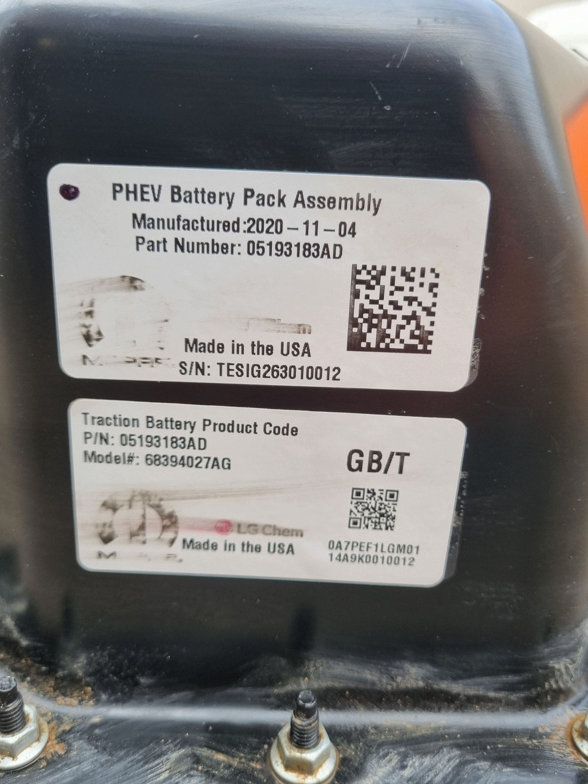 Batterie traction HEV/EV Chrysler Pacifica 05193183AD image 5