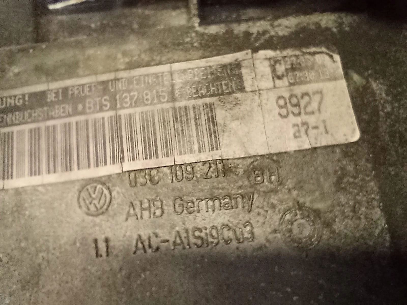 Carter de distribution Seat Ibiza IV 1.6 BTS 03c109211bh image 5