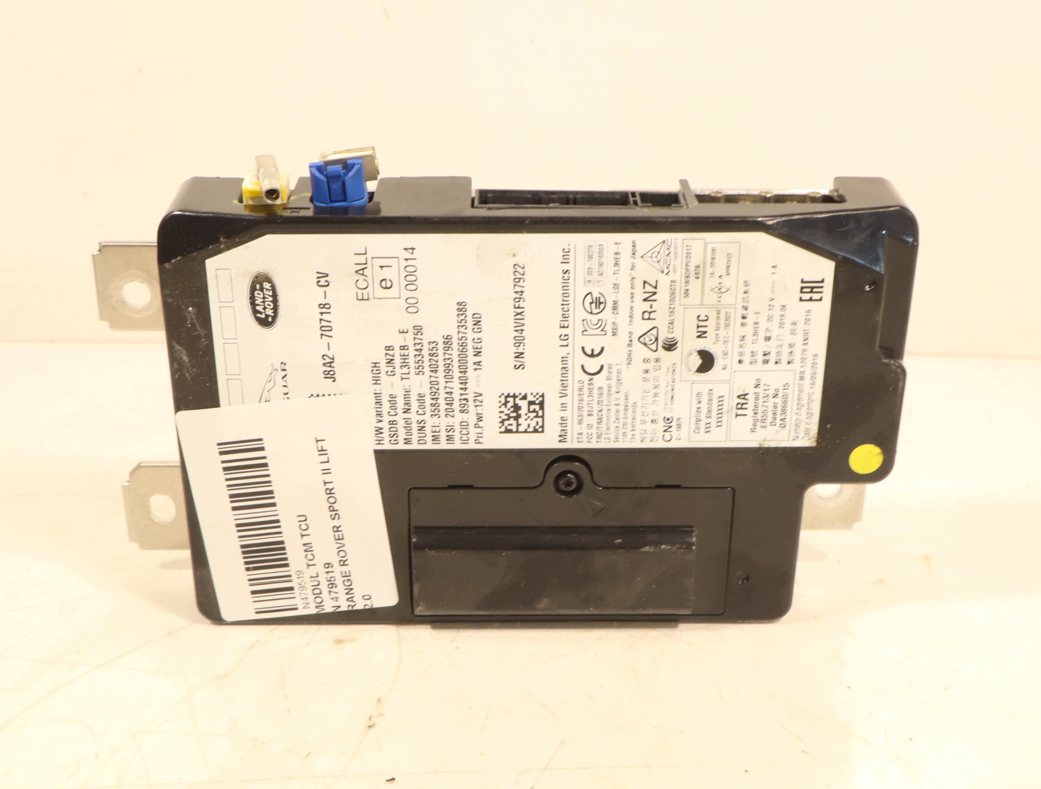TCM TCU-module Land Rover Range Rover Sport II 2.0 J8A2-70718-CV image 2