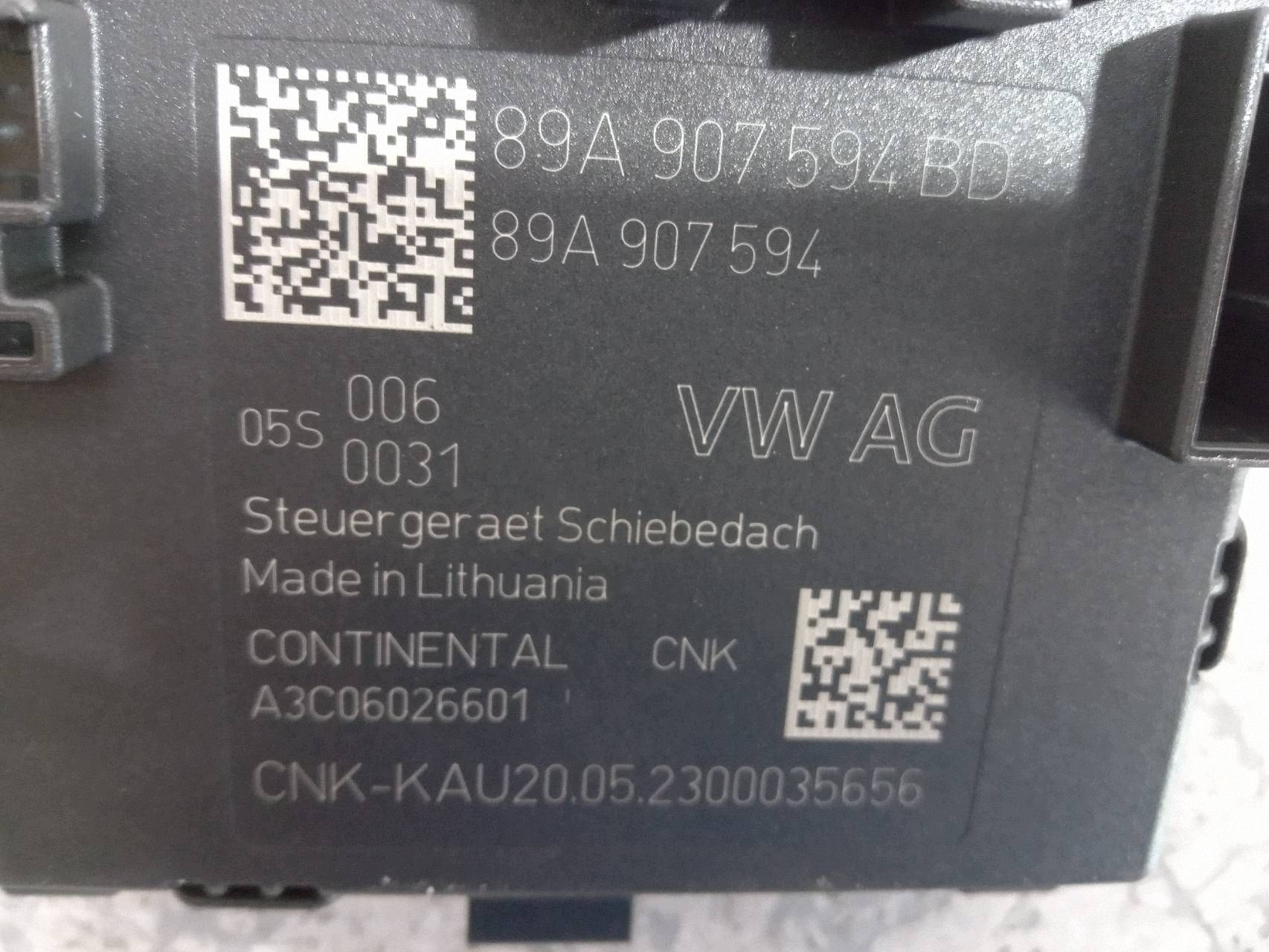 VW ID.4 Sähkökatto-ohjain OE 89A907594 image 3