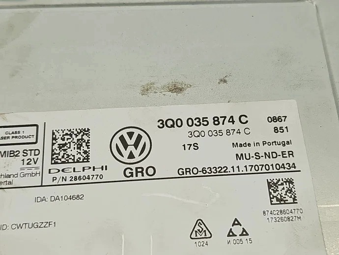 Volkswagen Tiguan MMI 3Q0035874C image 5